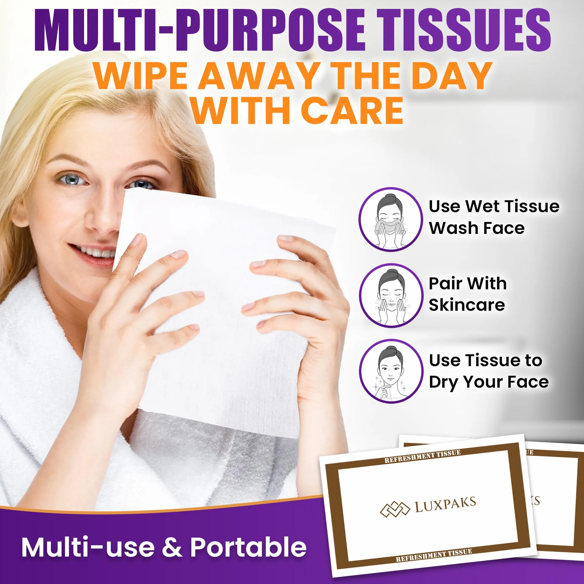 Cleansing Wipe Bundled with E.O.S Vanilla Cashmere Shave Oil (6 fl oz) - By Luxpaks