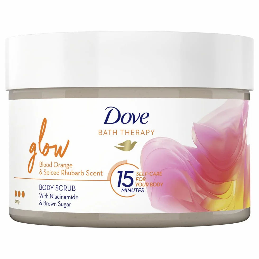Dove Bath Therapy Glow Bodyscrub, dla promiennej skóry o zdrowym blasku, 295 ml