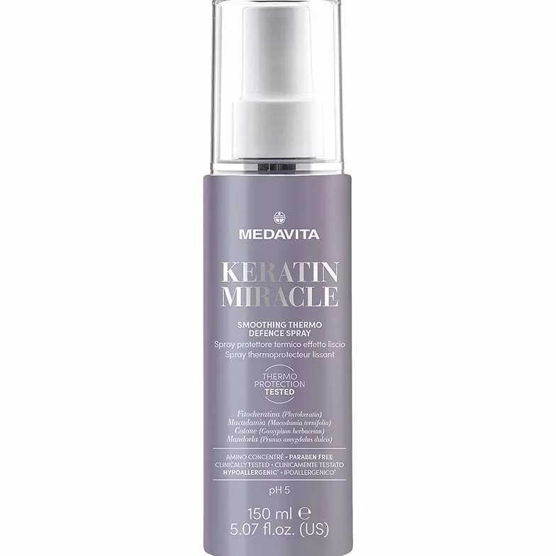 Medavita Lunghezze Keratin Miracle Smoothing Thermo Defence Spray 150 ml – ochrona termiczna w sprayu