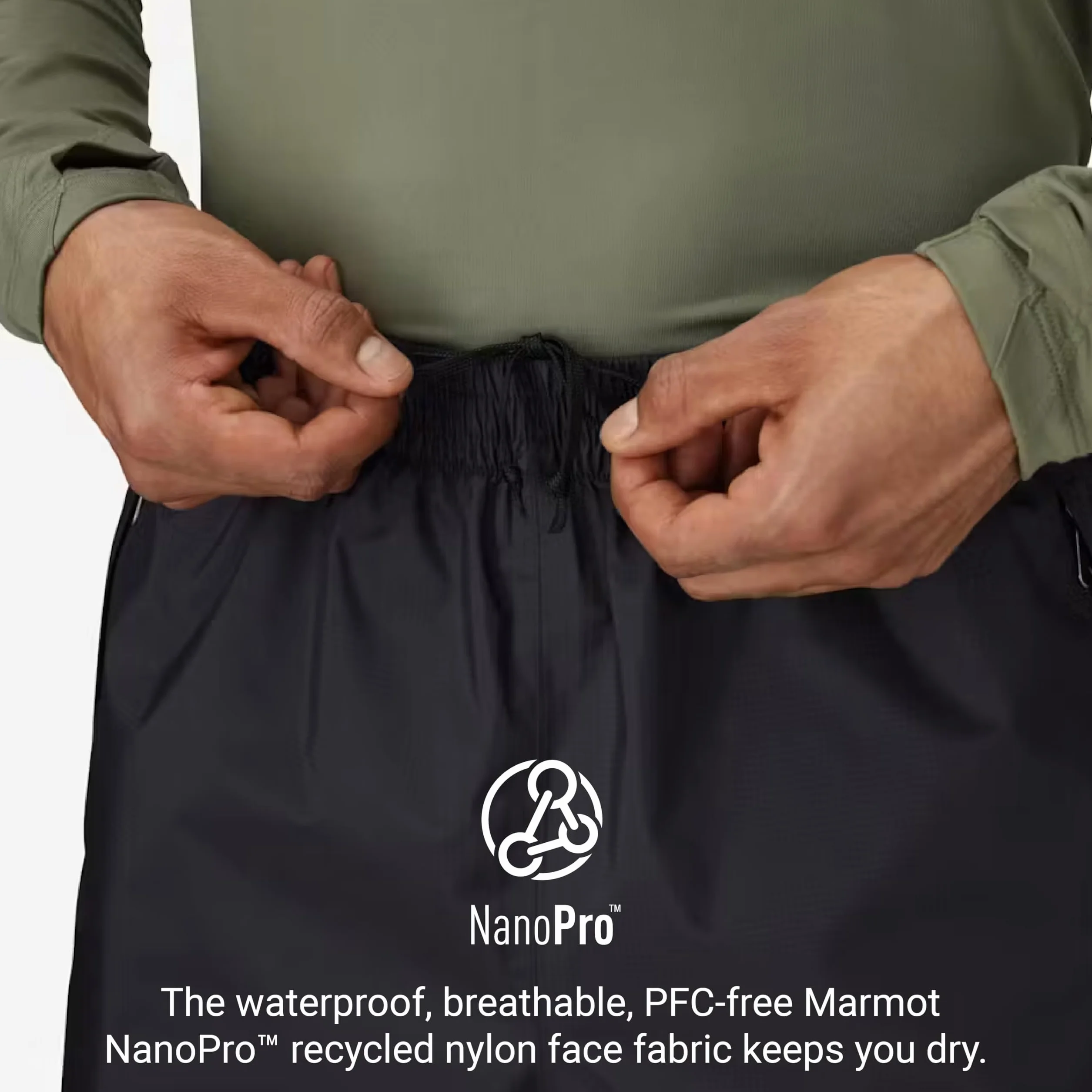 Marmot PreCip Eco Pant - Wodoodporne spodnie przeciwdeszczowe, wiatroszczelne spodnie trekkingowe, oddychająca odzież przeciwdeszczowa na wędrówki i trekking Mężczyźni
