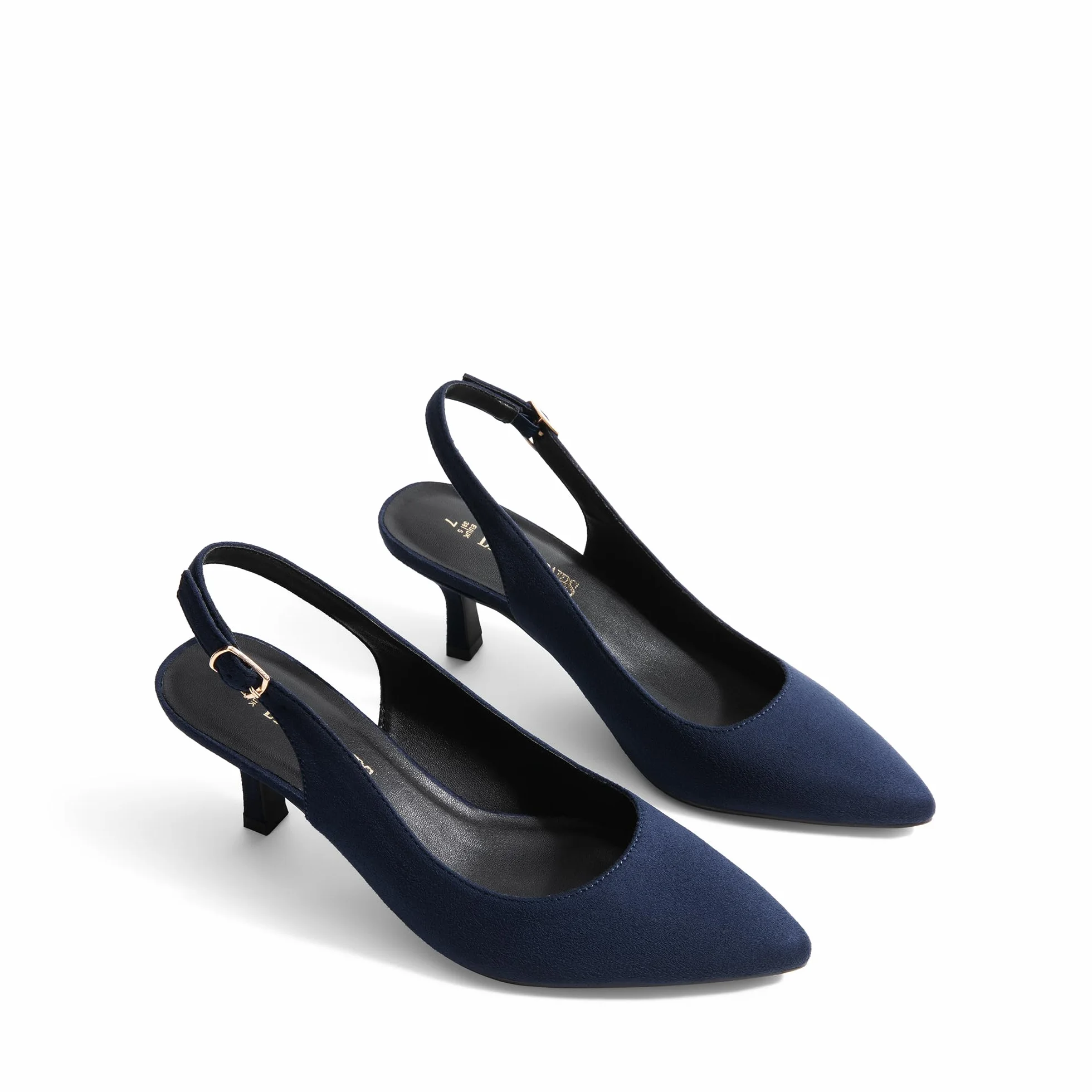 DREAM PAIRS Damskie Kocięta Obcasy Bez Ramiączek Zamknięte Szpiczasty Nosek Niskie Czółenka Buty Damskie Impreza Ślub Seksowne Buty Do Sukienki Na Co Dzień
