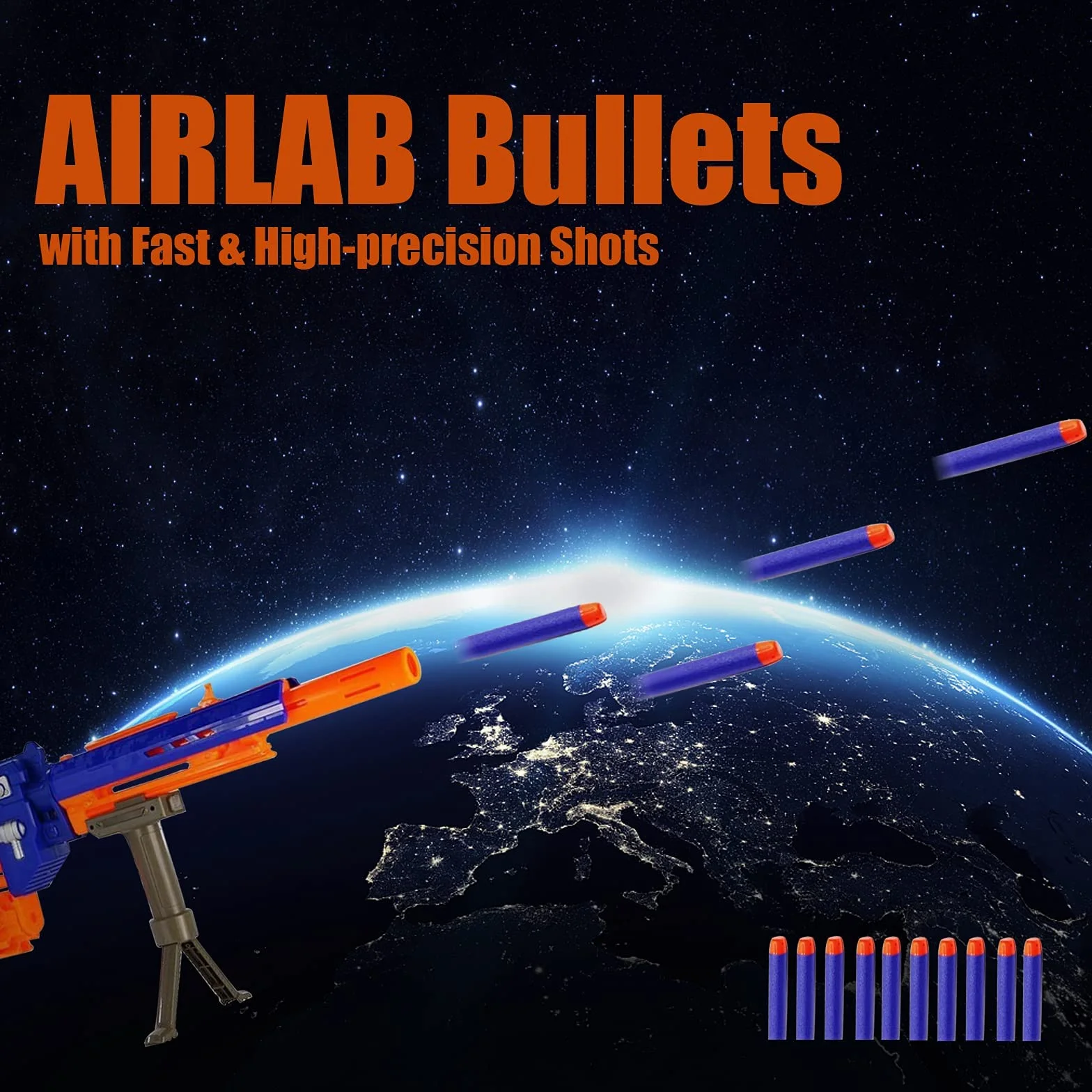 Airlab 200 sztuk pocisków do pistoletu Nerf N-strike elite 2.0 Series X Shot, akcesoria do amunicji do rzutek piankowych 7,2 cm, gry sportowe na świeżym powietrzu dla dzieci