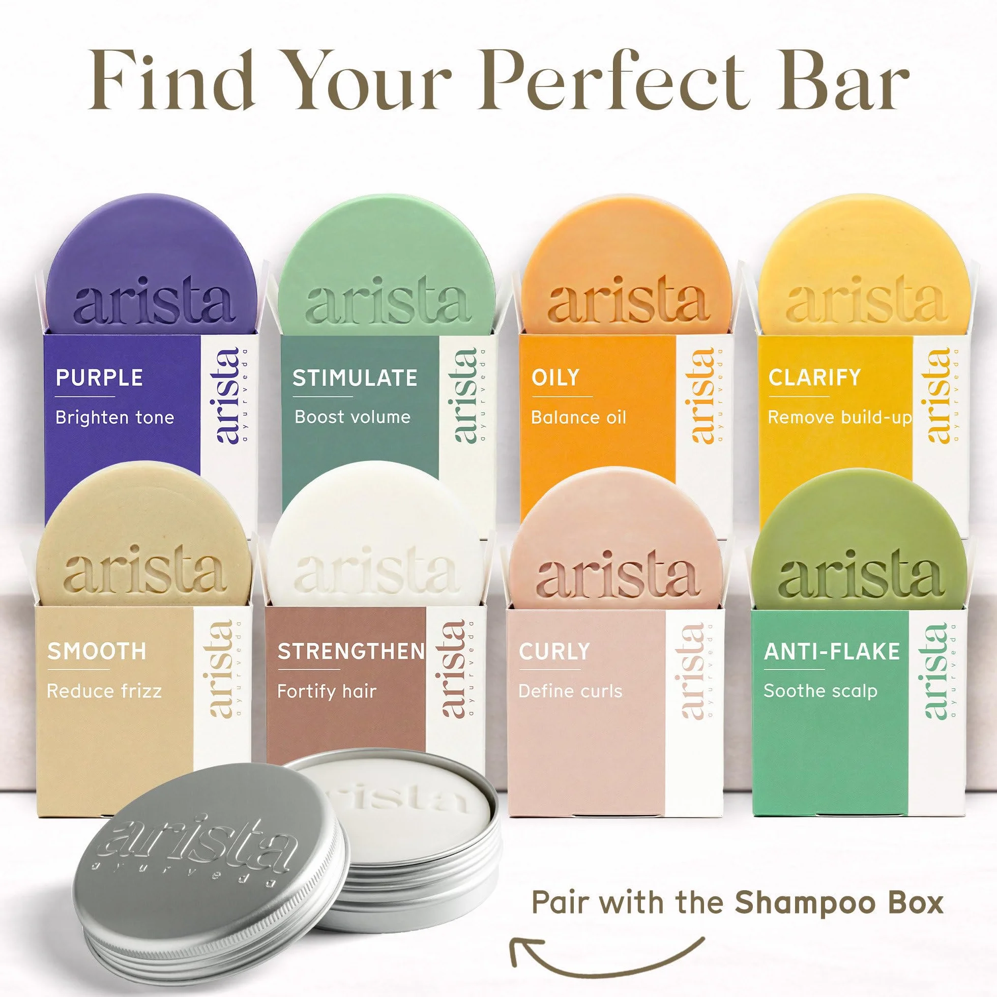 Arista Normal Hair Shampoo Bar | Bezsiarczanowy, Shikakai i olejek arganowy, stały szampon | Ekologiczny, wegański