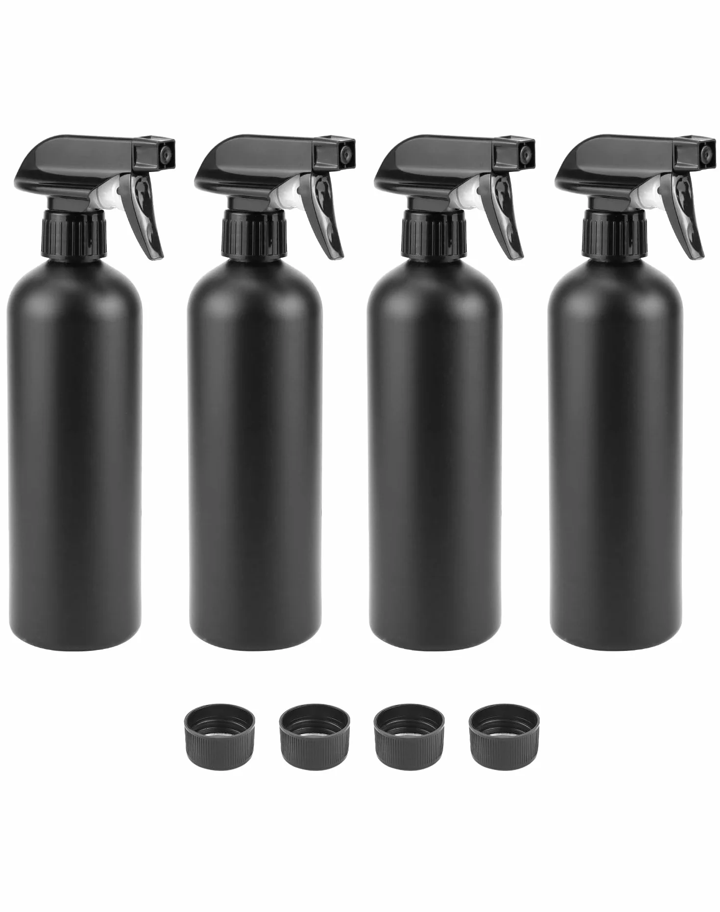 QWORK® 4 sztuki butelka ze sprayem 500ml, czarna, do pielęgnacji włosów, pielęgnacji i czyszczenia roślin kwiatowych