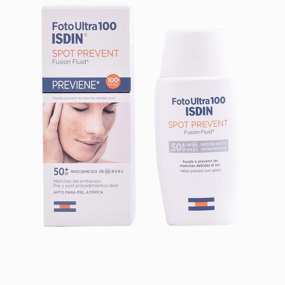 ISDIN Zdjęcie Ultra 100 Spot Prevent Płyn Fotoprotektor Twarzy (SPF 50+) - 50 ml. -1 szt