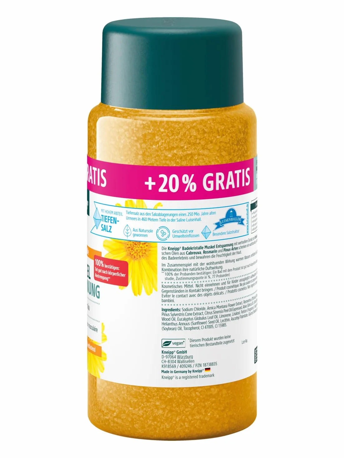 Kneipp Muskel Entspannung Sól do Kąpieli, 720 g