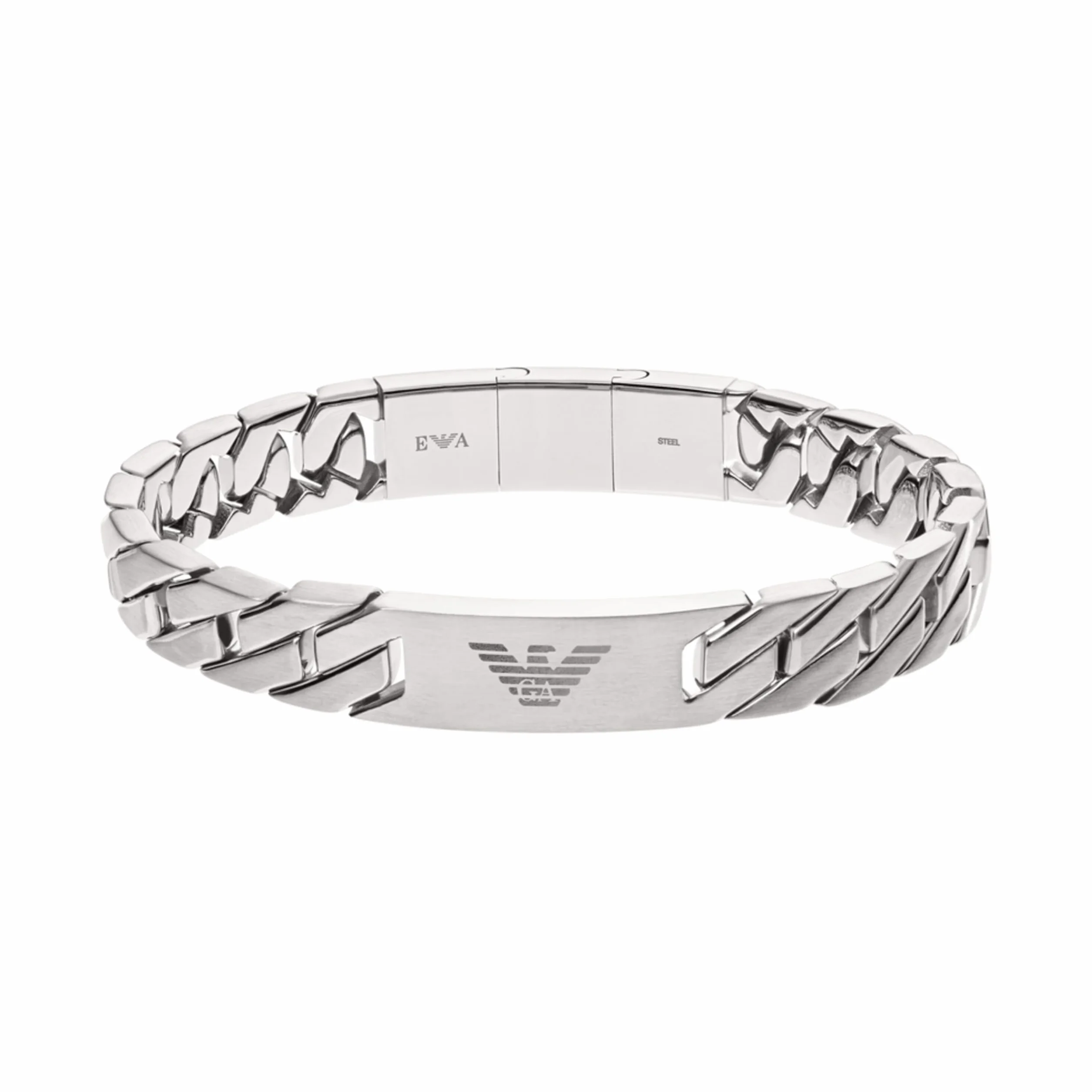 Emporio Armani męska bransoletka ze stali nierdzewnej lub skóry z zapięciem na ogniwo