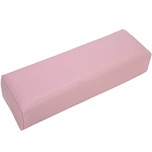 Paznokcie Podpórka Manicure Poduszka do rąk do paznokci Miękka i trwała poduszka do manicure ze skóry PU do paznokci na stół do paznokci 30 x 9,5 x 6,5 cm (różowy)