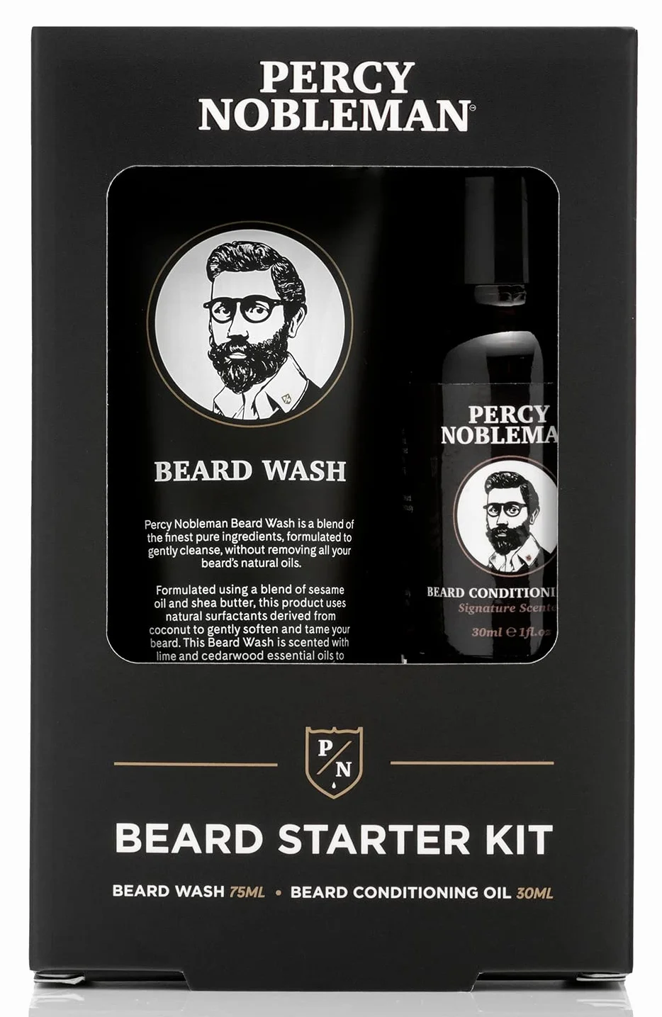 Percy Nobleman Zestaw startowy do brody olejek 30 ml mycie 75 ml