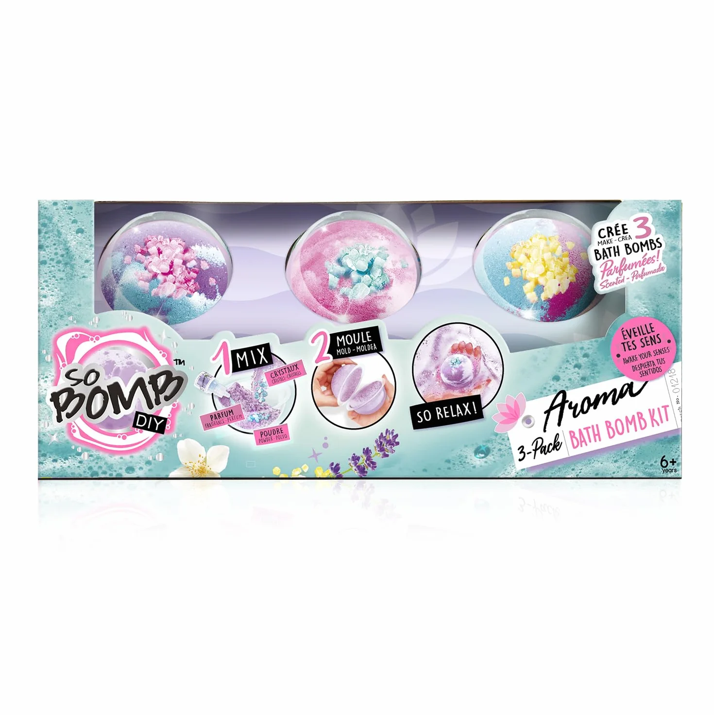 Canal Toys - Tak Bomb DIY-Zestaw do tworzenia 3 musujących kulek do kąpieli - Aromaterapia Bath 3 Pack-BBD 039, Wielokolorowy