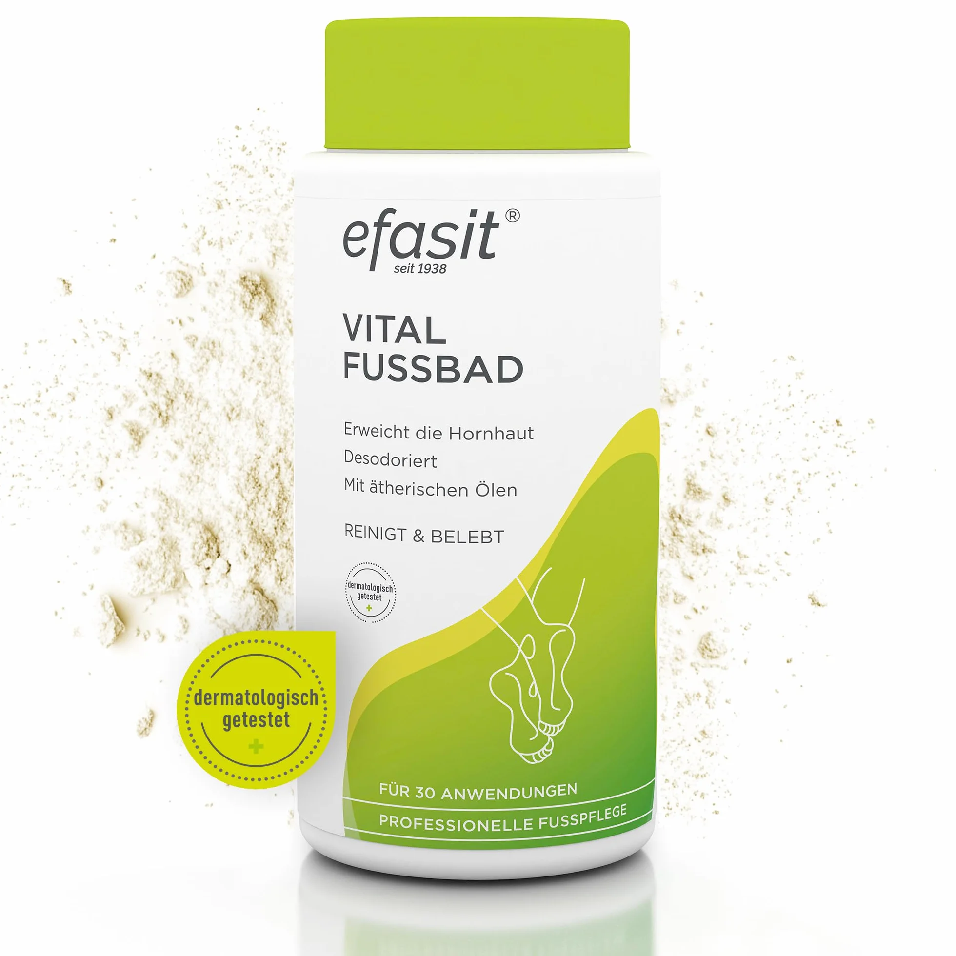 efasit Vital Kąpiel do stóp 400 g - podstawowy dodatek do kąpieli do modzeli dla pachnących, zadbanych i zrelaksowanych stóp, zmiękczający modzele, do 30 zastosowań