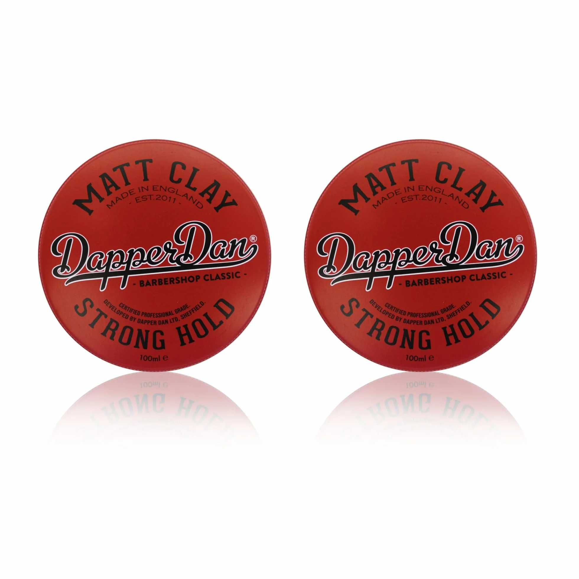 Dapper Dan Matt Clay, mocne trzymanie, matowe wykończenie, miękka glina, łatwa aplikacja, produkt do stylizacji włosów dla mężczyzn, 2 x 100 ml