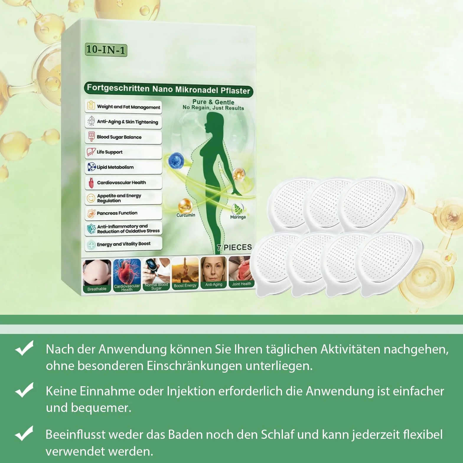 Moringa 10 w 1 Nano Patch plaster na odchudzanie kosmetyczny do pielęgnacji ciała