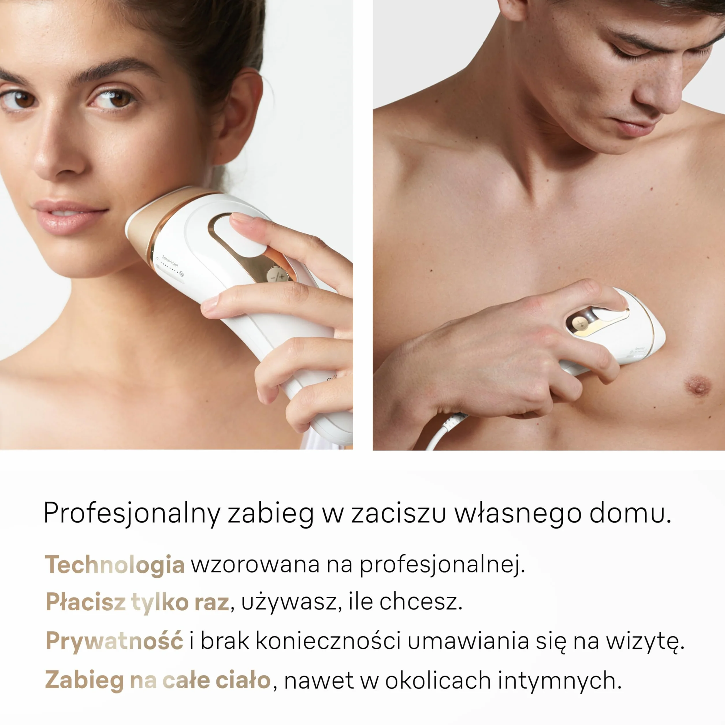 Braun Silk-Expert Pro 5 PL5382 IPL, usuwania owłosienia w warunkach domowych, alternatywa dla depilacji laserowej, w zestawie saszetka, golarka Venus, 4 głowice, prezent dla kobiet, kolor biały/złoty