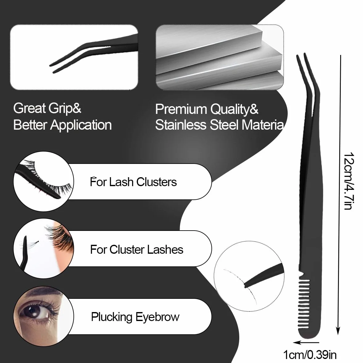 Klej do rzęs Lash Bond i Seal Kit 3 szt. DIY Lash Extension wodoodporny 72 h zmywacz pęseta