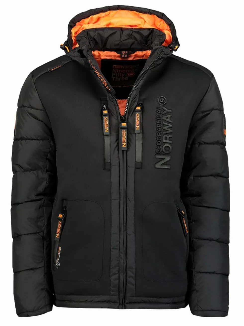 Geographical Norway męska pikowana kurtka zimowa z kapturem – ciepła kurtka Anorak S-7XL Outdoor SKI snowboard kurtka z kapturem na zimę/jesień w zestawie z Beanie UD