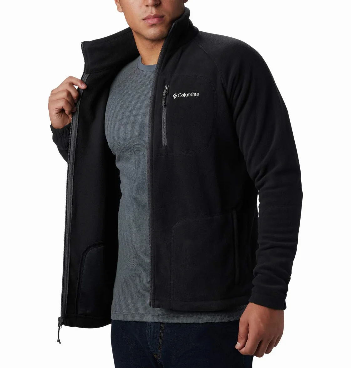 Columbia Fast Trek 2 Full Zip Fleece, Kurtka polarowa Mężczyźni, Black, M