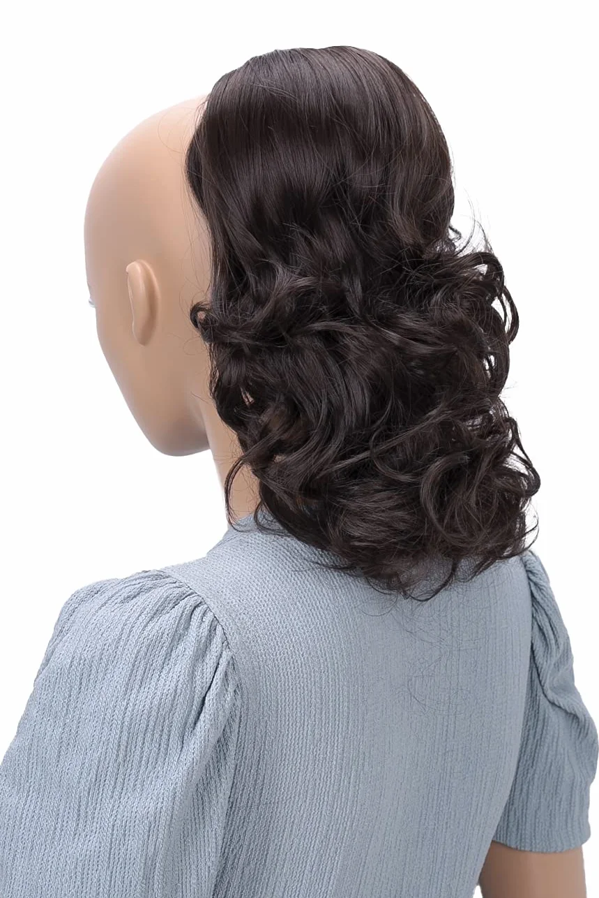 CAISHA 30 cm Ponytail Warkocz Kucyk Przed?u?anie W?osów Obszernie Pofalowane Czekoladowy Br?z PH202