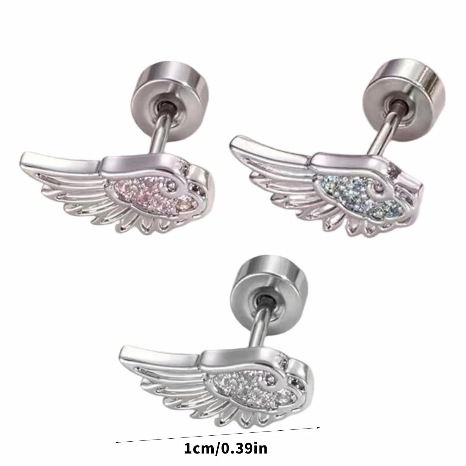 Comfort Fit Skrzydła Tematyczne Szpilki Do Chrząstki Stopu Przenośne Wzory Długotrwałe Noszenie Dla Jej Stylu Unikalne Skrzydło Ear Cuff