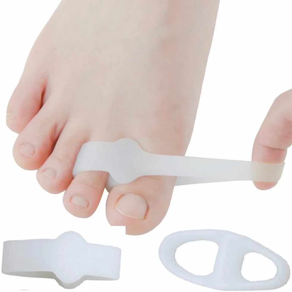 4 silikonowe separatory do palców Hallux Valgus, młotkórek, kurzyste oczy, duży palec + neb