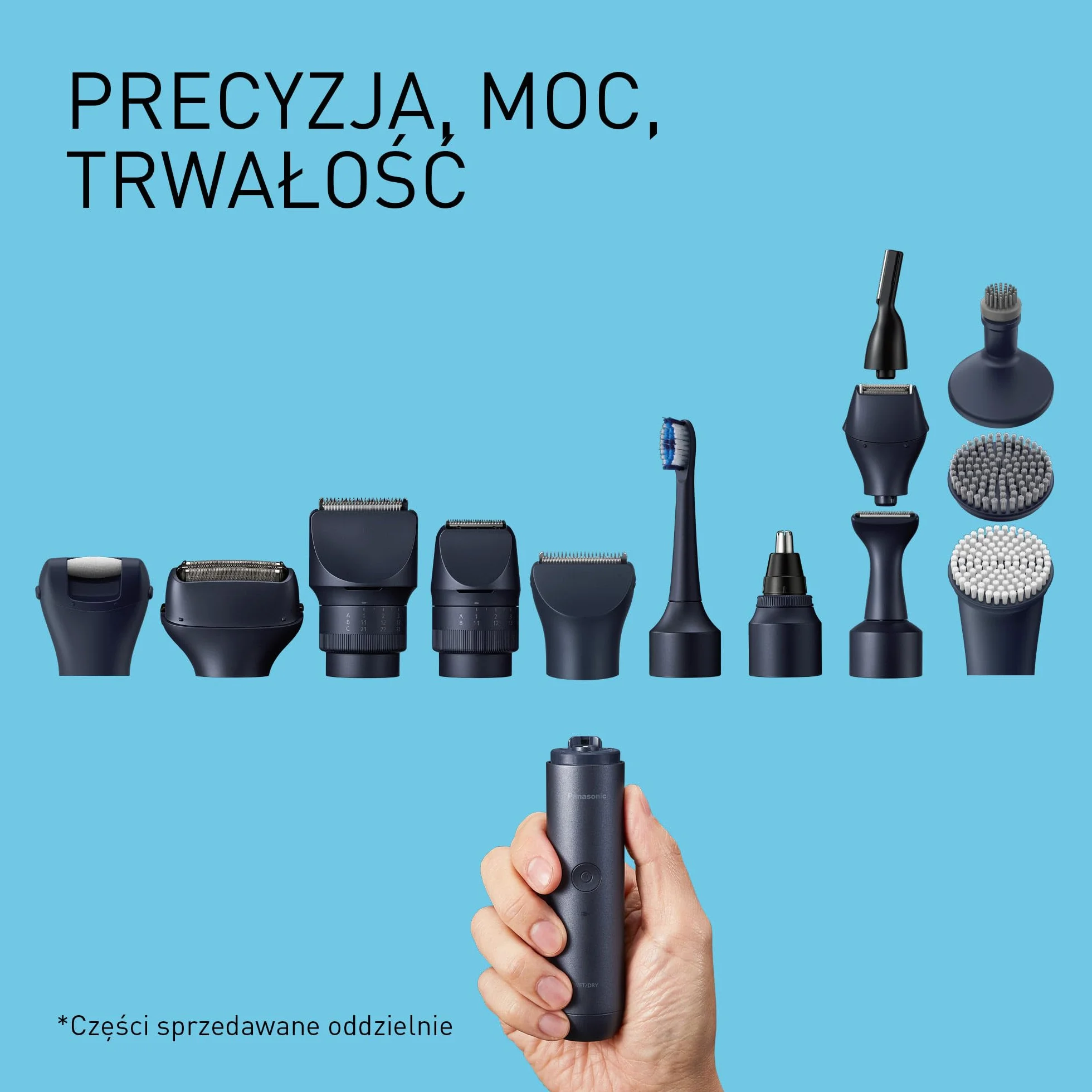 Panasonic ER-CTN1 MULTISHAPE modułowy system do pielęgnacji osobistej - nasadka trymera do brody/włosów (39 długości cięcia, wodoodporna)