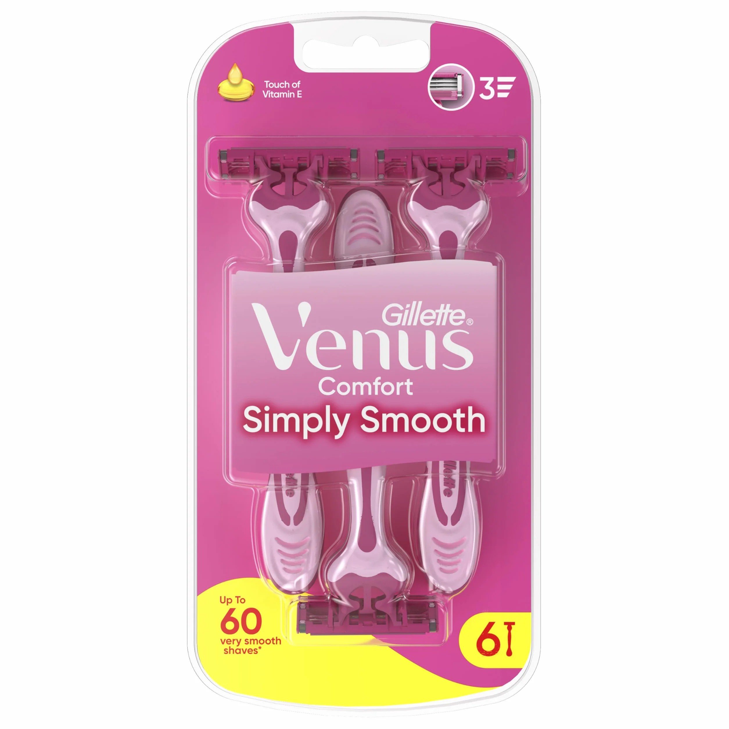 Gillette Simply Venus 3 golarka damska, 6 jednorazowych golarek dla kobiet