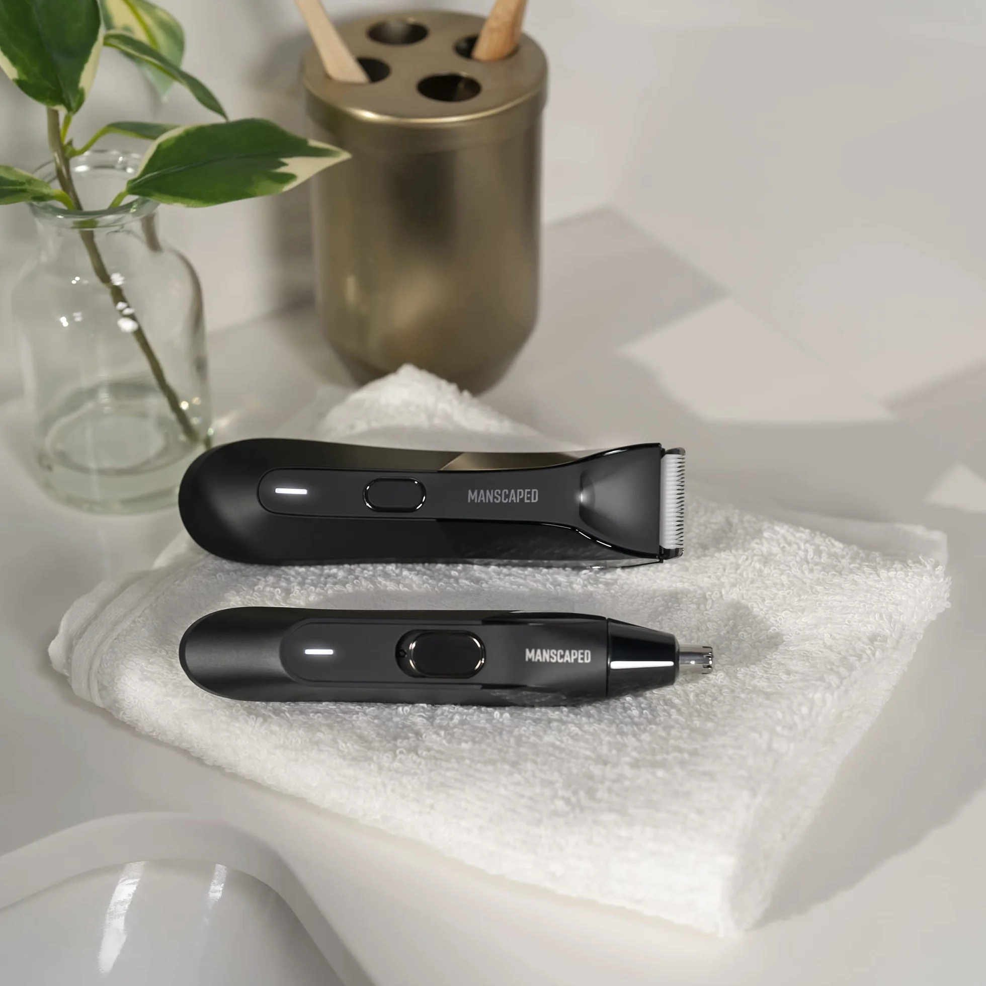 MANSCAPED® The Perfect Duo 4.0 Contains The Lawn Mower® 4.0 Waterproof Electric Groin Hair Trimmer and The Weed Whacker® Nose and Ear Hair Trimmer