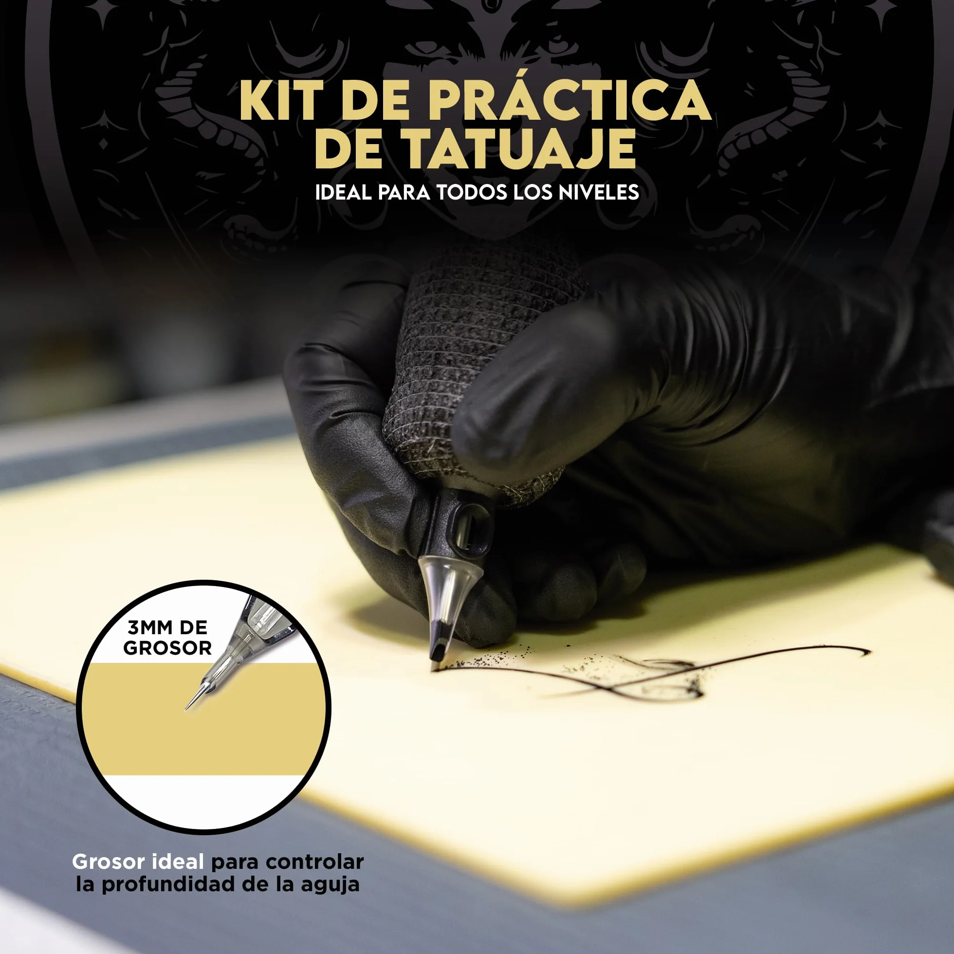 ACTINKTUDE 5szt Żółta 3mm Syntetyczna Skóra do Tatuażu do Ćwiczeń 20x30cm, Dwustronna, Odporna na Wodę, Dla Wszystkich Wieków