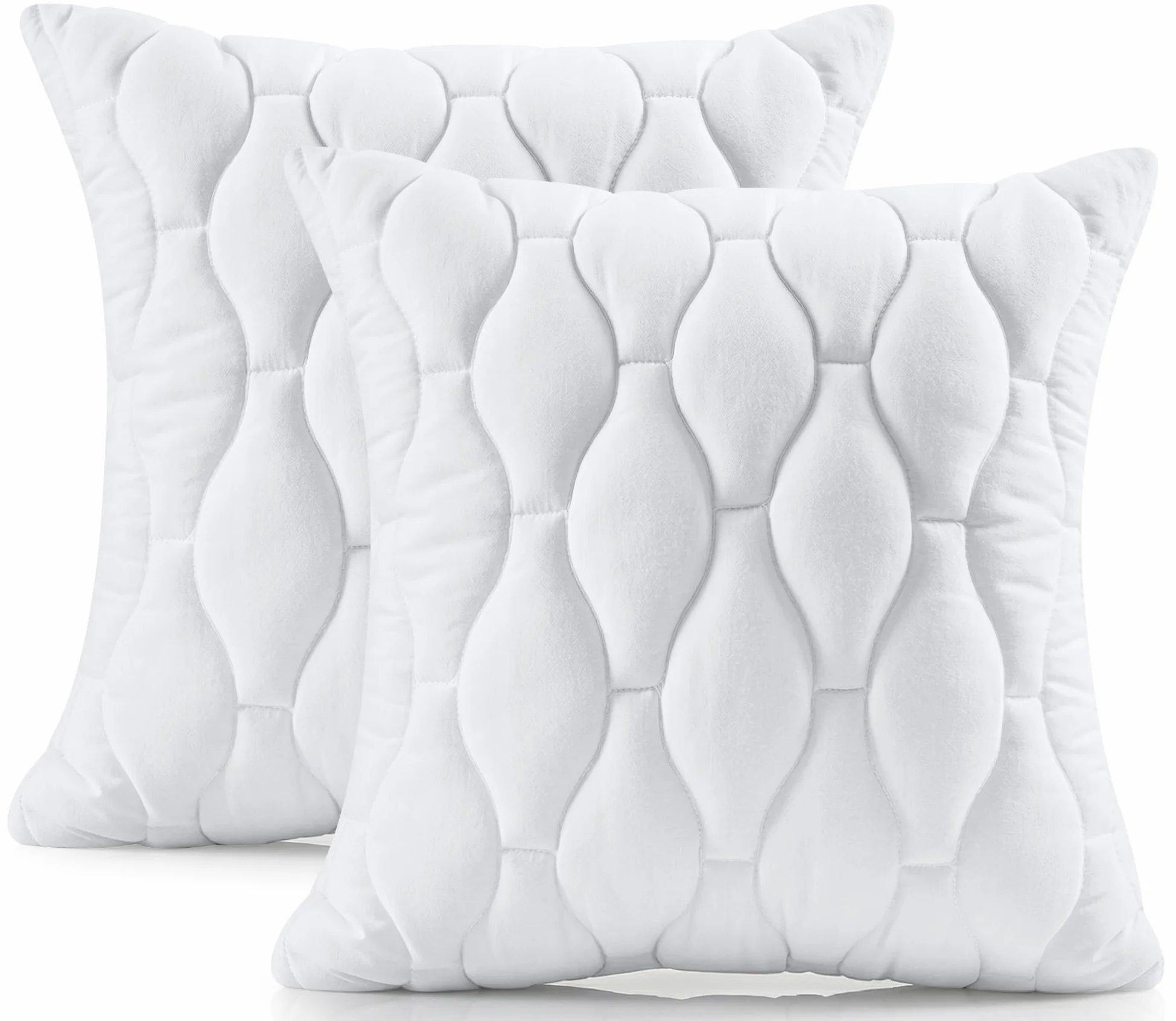 Utopia Bedding Poduszka 50x50 cm (Zestaw 2), Pikowana Poduszka Wypełnienie Łóżka i jako Poduszka Dekoracyjna, Poduszka Sofę,