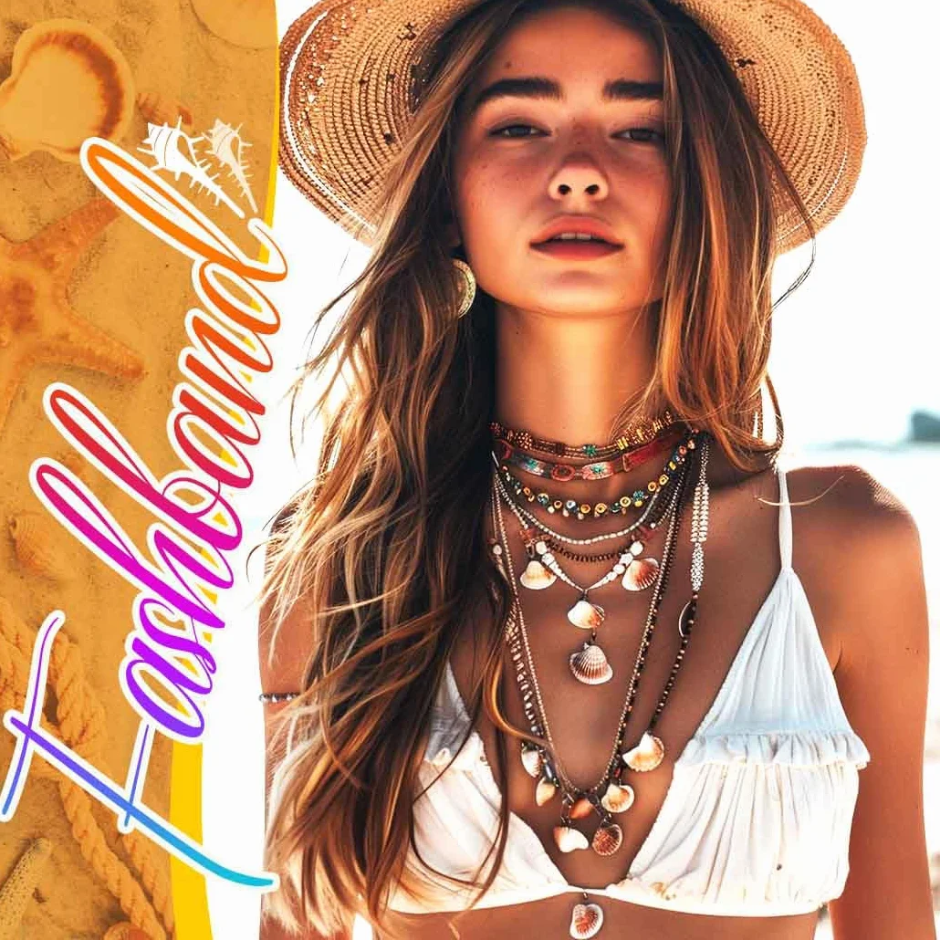 Naszyjnik w stylu boho z rozgwiazdą, kolorowymi perłami, muszlami, naszyjniki plażowe dla kobiet