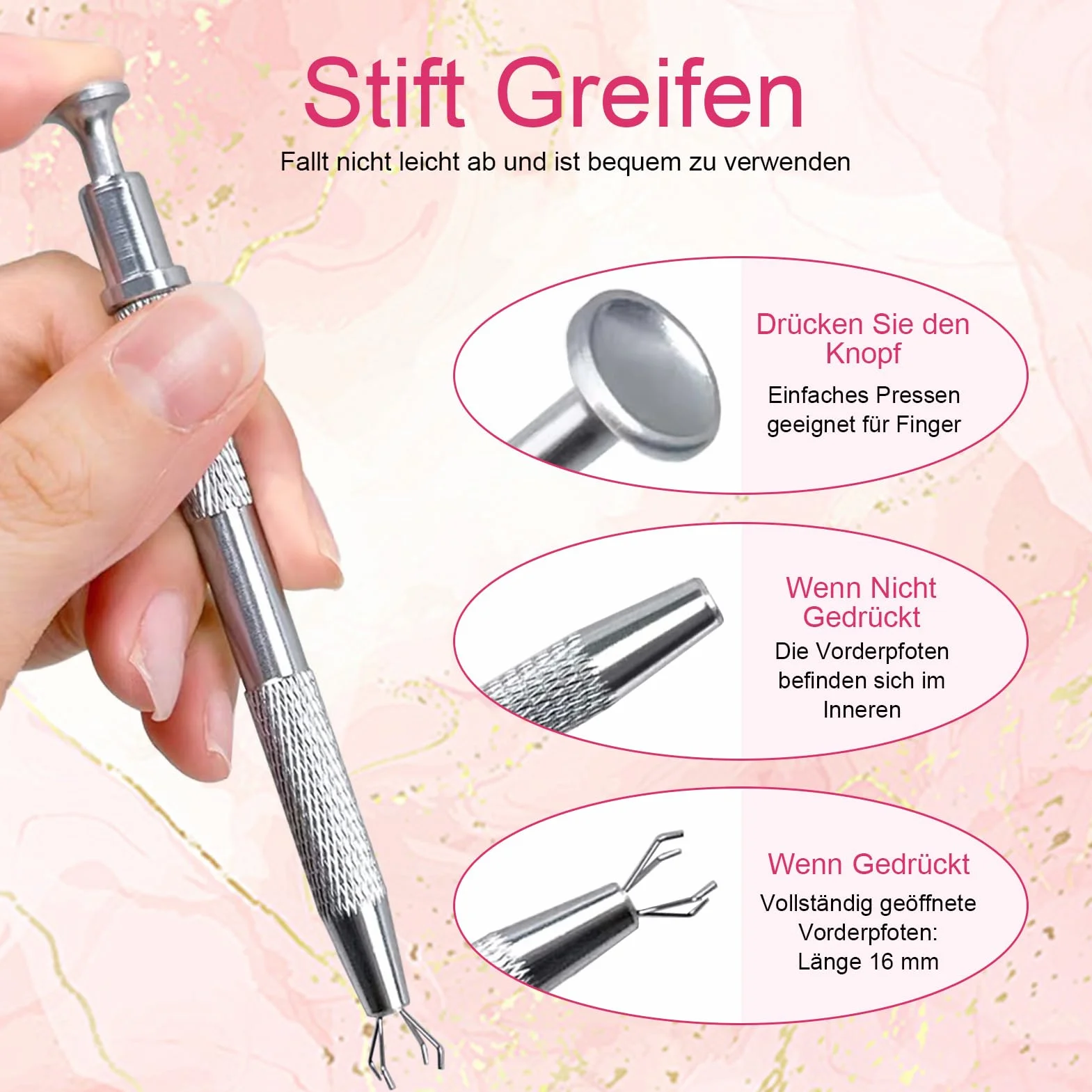 100 szt. gąbki do zdobienia paznokci z metalowym uchwytem, akcesoria do zdobienia paznokci, Baby Boomer, narzędzia do renderowania z blokami chwytającymi, gąbka do manicure, gradient Nail Art