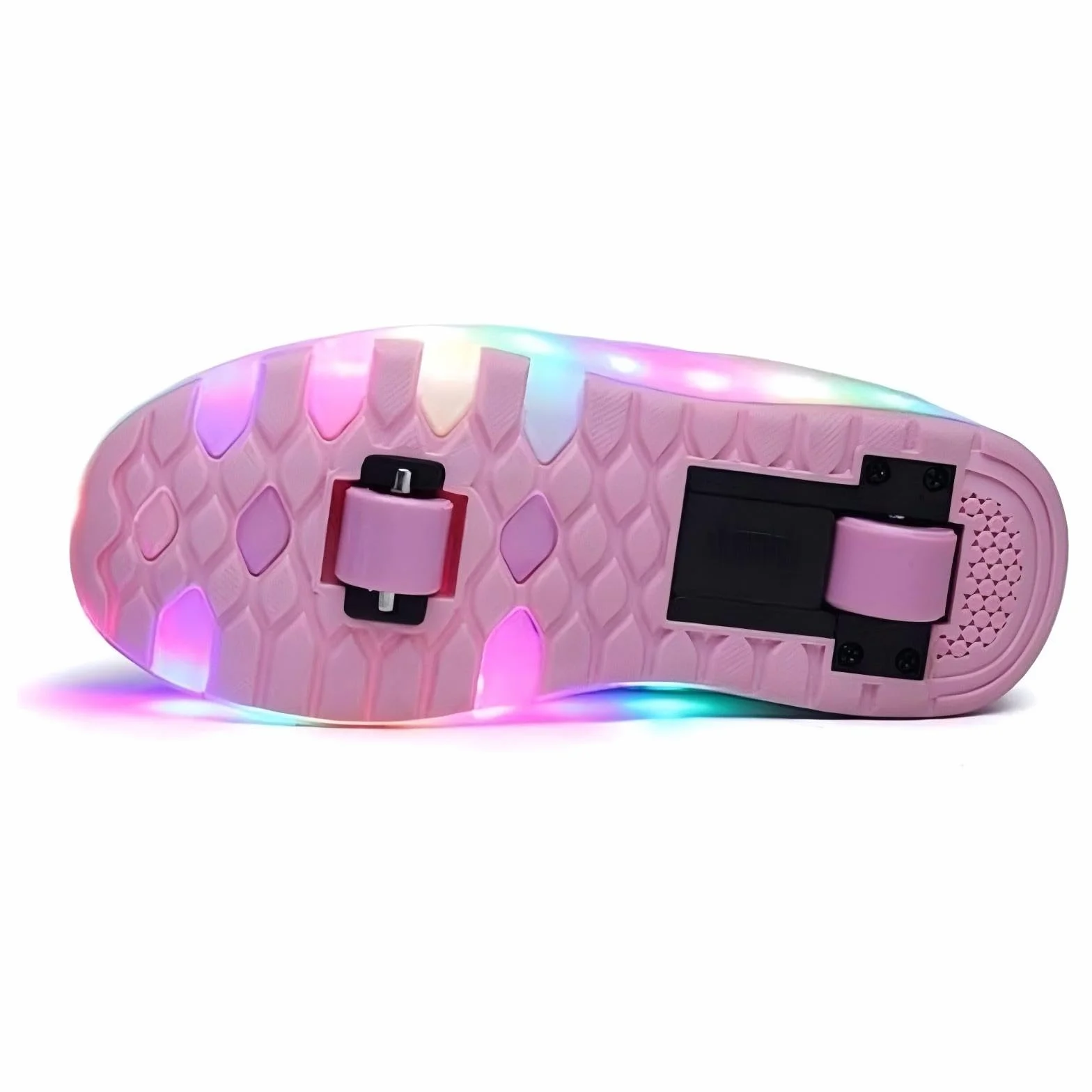 Dziecięce buty z kółkami podświetlane LED Sneakersy z akumulatorem USB Podwójne koło Outdoor Skateboard