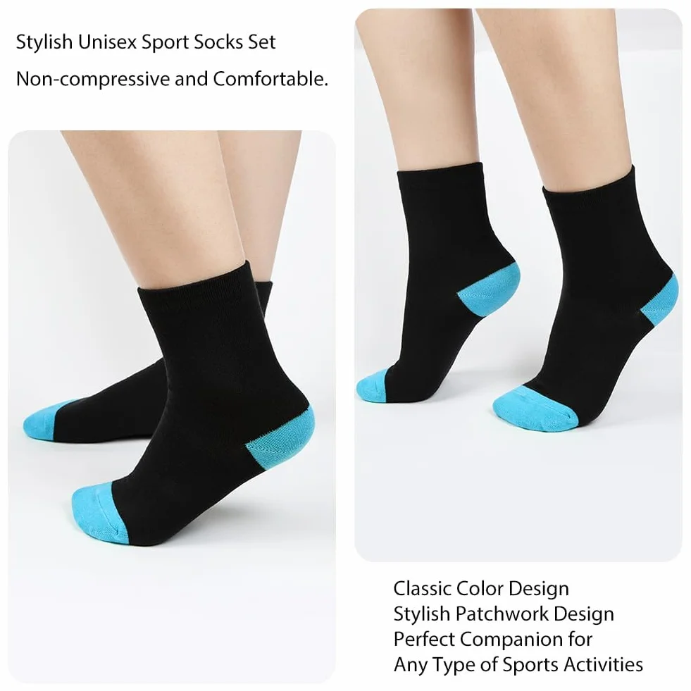 12 par bawełnianych skarpet dla dzieci, unisex skarpetki sportowe kolorowe