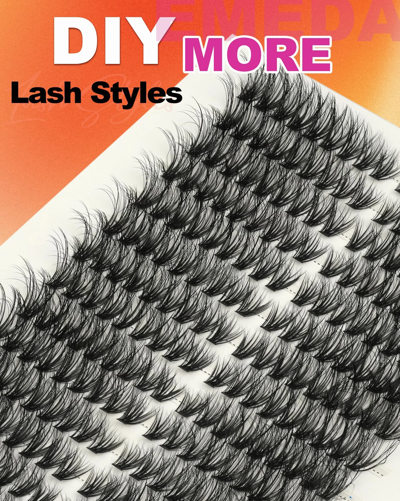 EMEDA Efekt 3D Klastry rzęs 40D Cluster Przedłużanie rzęs 8-16 mm Mix C Curl Cluster Lashes Naturalne i puszyste Przedłużanie rzęs Pojedyncze rzęsy DIY (40D, 0,07 C Mix)