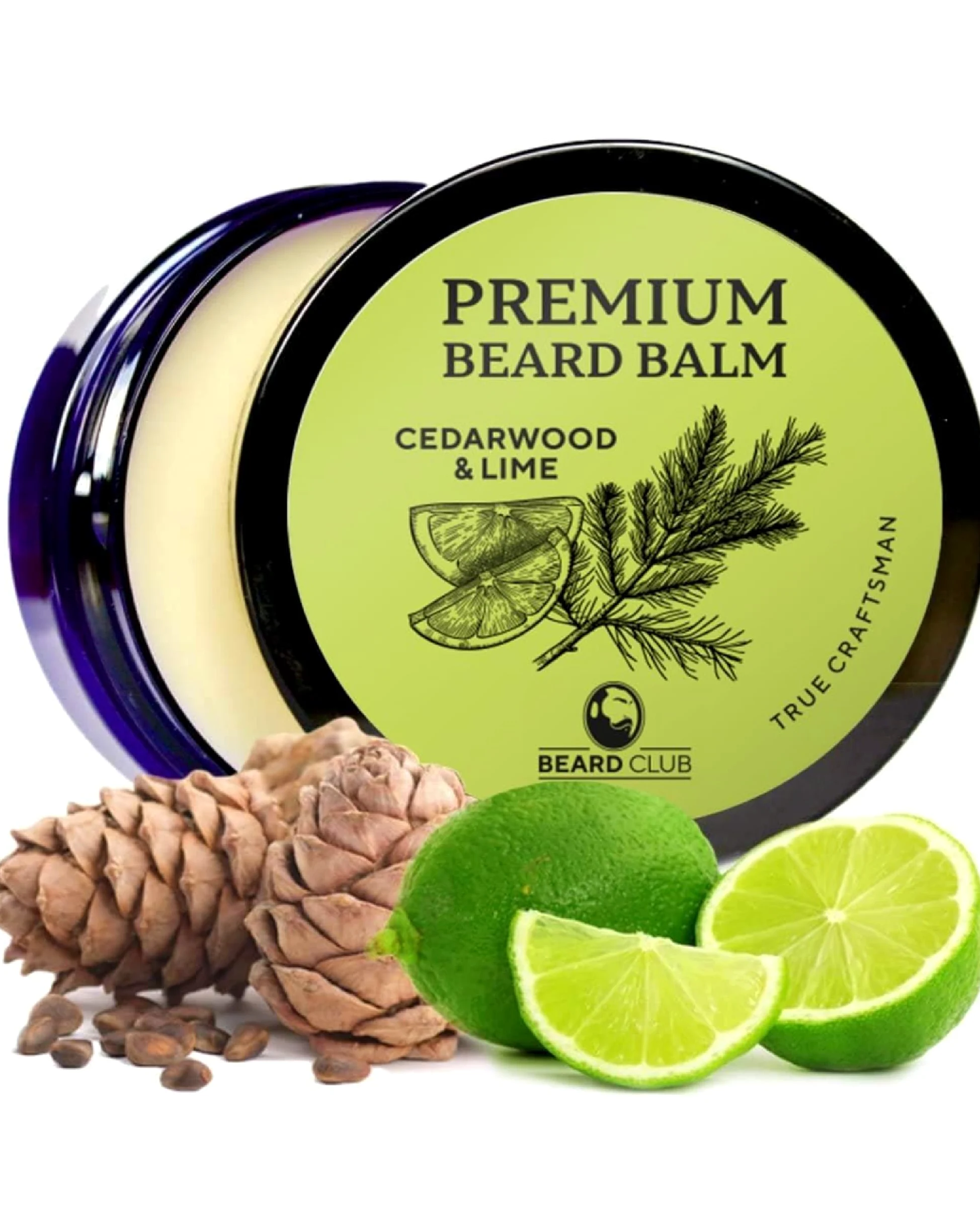 Wysokiej jakości balsam do brody | Drewno cedrowe i limonkowe | Najlepsza odżywka i zmiękczacz brody | Organiczny i w 100% naturalny | Idealny do pielęgnacji i wzrostu brody