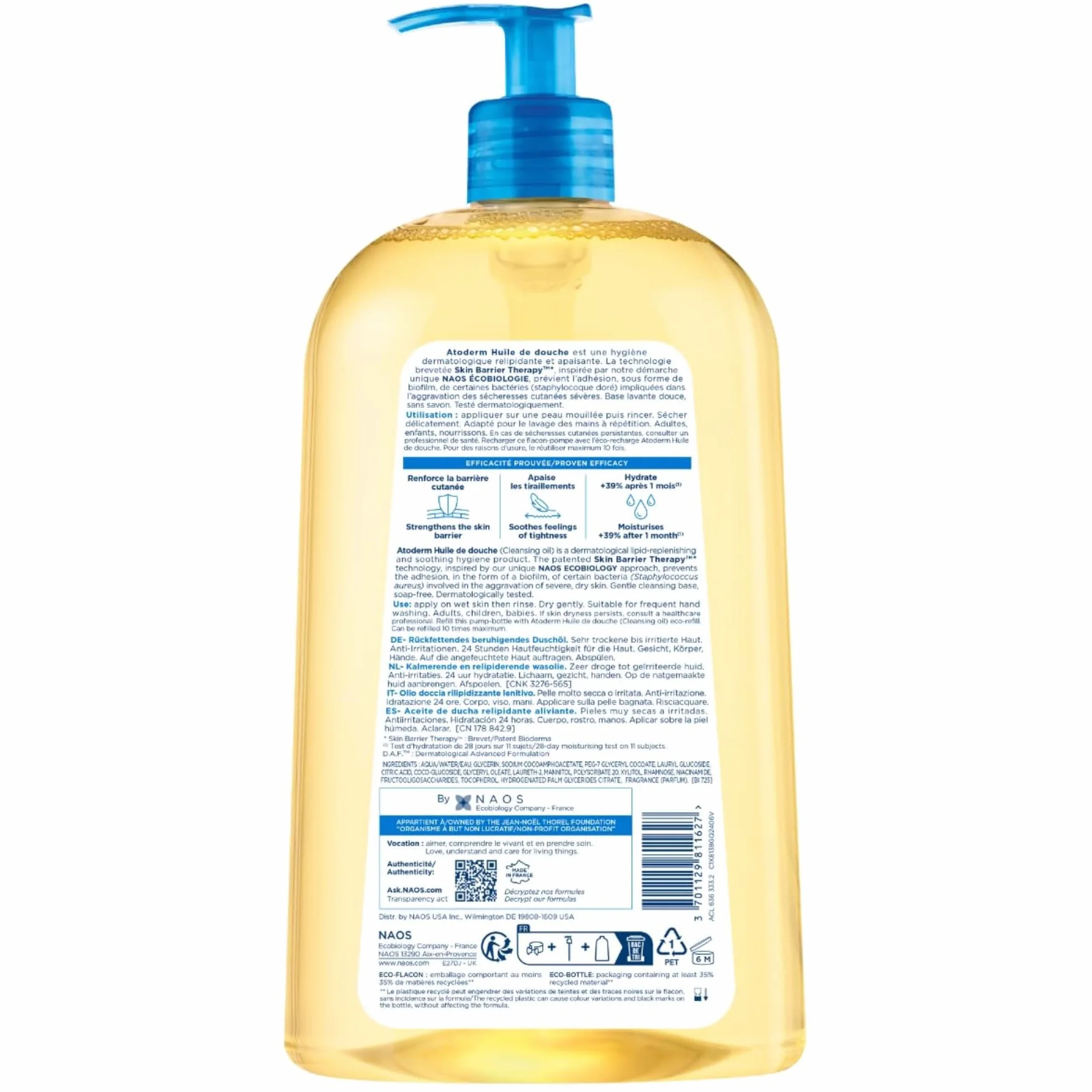 Bioderma Atoderm Ultra Olejek pod Prysznic, 1 l