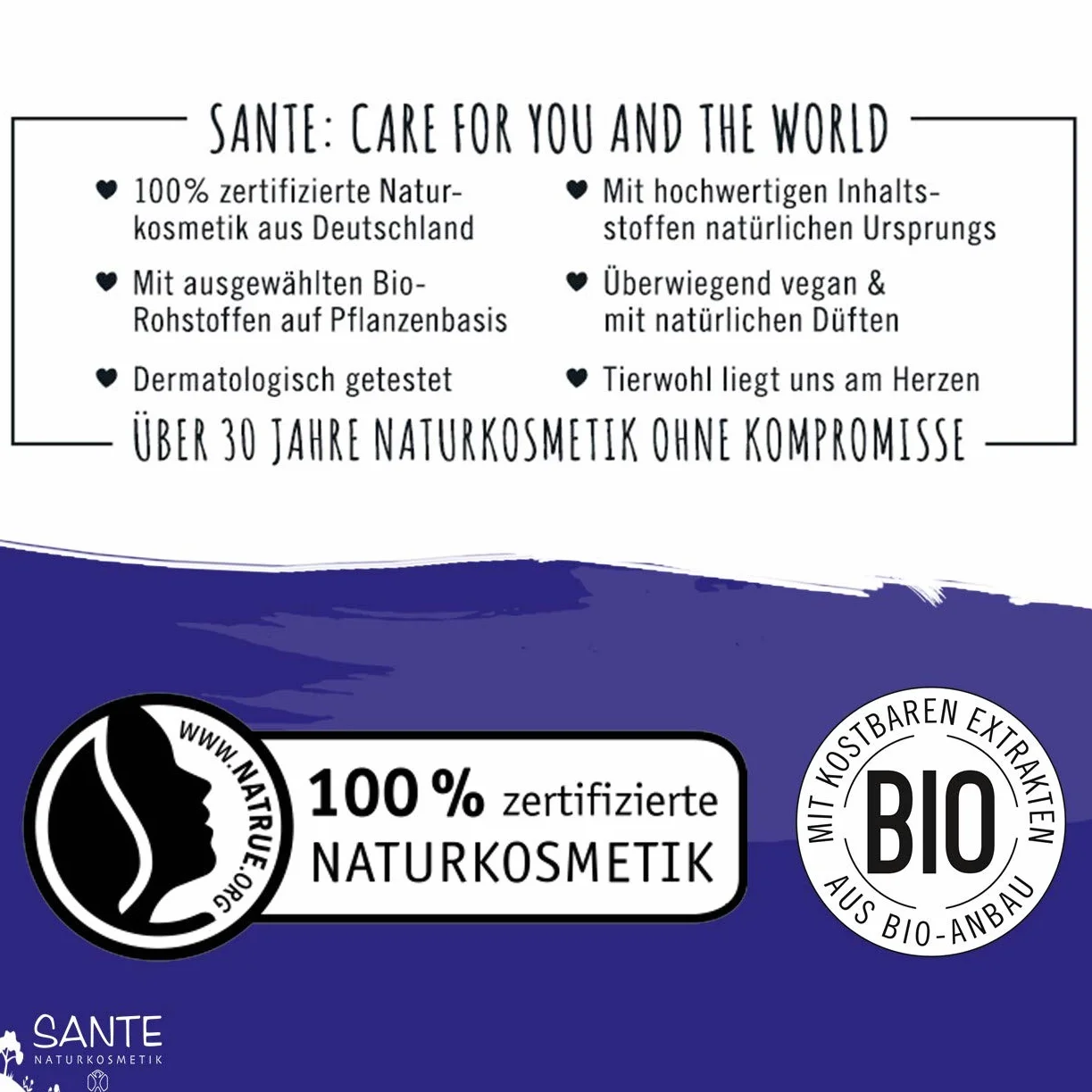 SANTE Naturkosmetik Intensywny regenerujący krem do rąk, bardzo zestresowany pielęgnacja dłoni, naturalna pielęgnacja dłoni, wegański, 75 ml