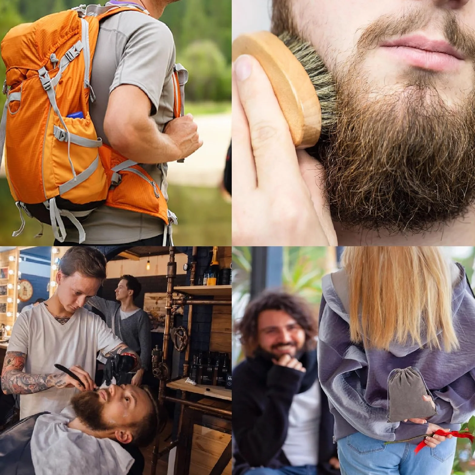 Zestaw grzebienia i szczotki do brody, szczotka do brody z włosiem z dzika, grzebień do brody dla mężczyzn, szczotka do brody z drewna i grzebień do brody, Beard Comb, szczotka do brody dla mężczyzn