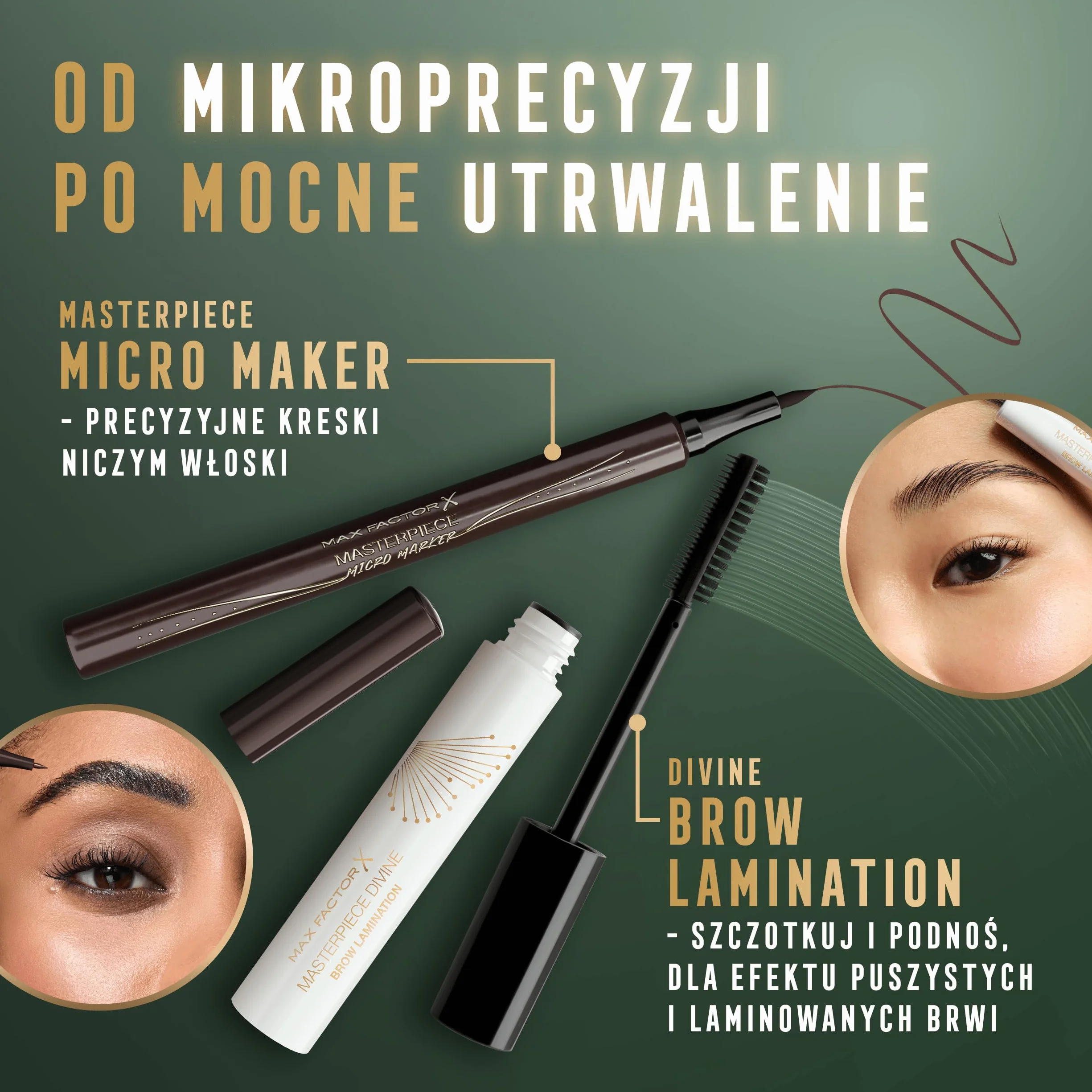 Max Factor Masterpice Brow MICRO- MARKER, pisak do brwi, 40 BRUNETTE