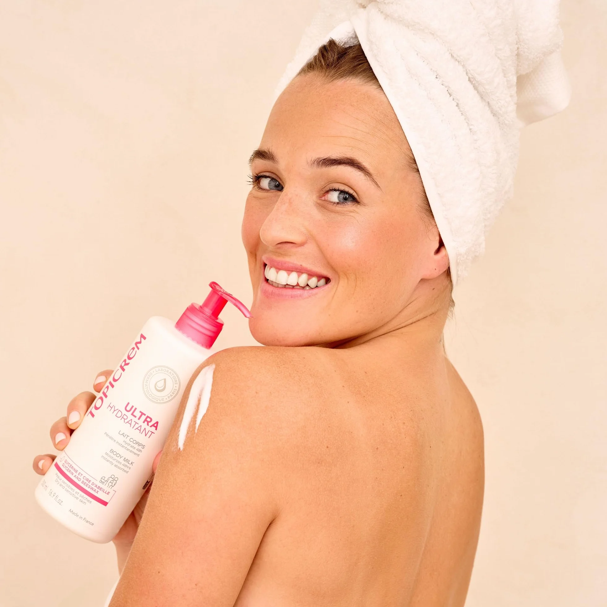 Topicrem Ultra Hydratant Lait Corps Balsam do Ciała 2 x 500 ml Biały Różowy