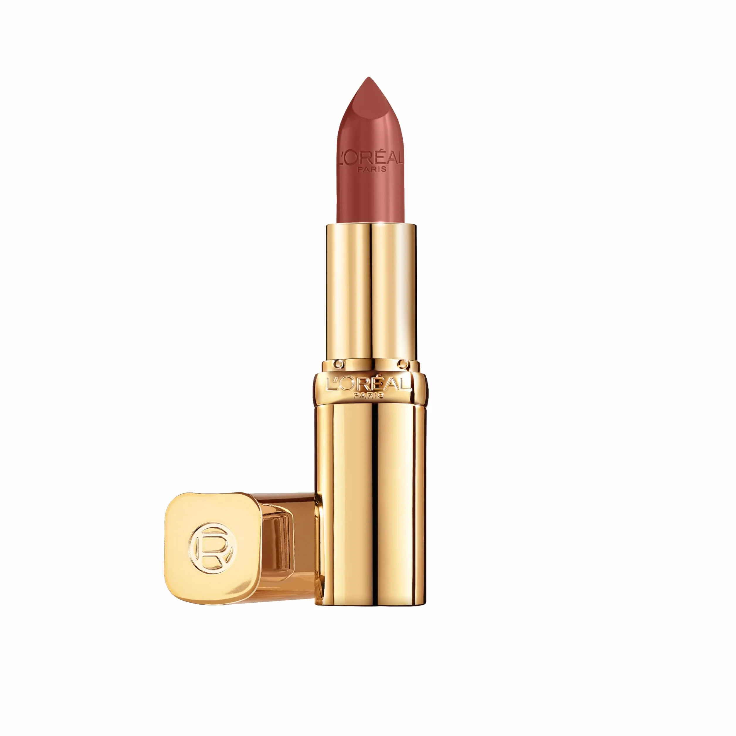 L'Oréal Paris Pomadka do ust zapewnia jedwabiste wykończenie i nawilżenie przez 12 godzin, 75% składników odżywczych, kolor satynowy nude, kolor: 635 Worth It Medium, 4 g