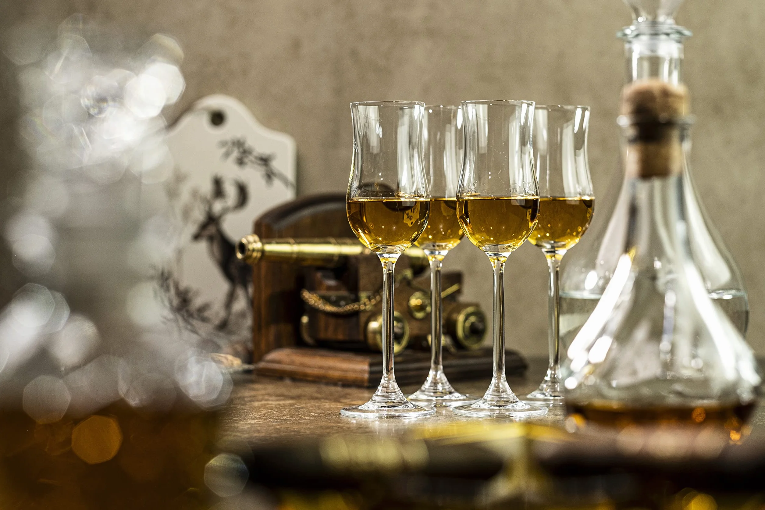 GLASSIQUE CADEAU Kieliszki do węchowiny koniakowej, tequili i spirytusa, zestaw 4 sztuk, 120 ml, do degustacji tulipanów Copitas do popijania armagnacu, Madery, po kolacji | węszczyki do alkoholu
