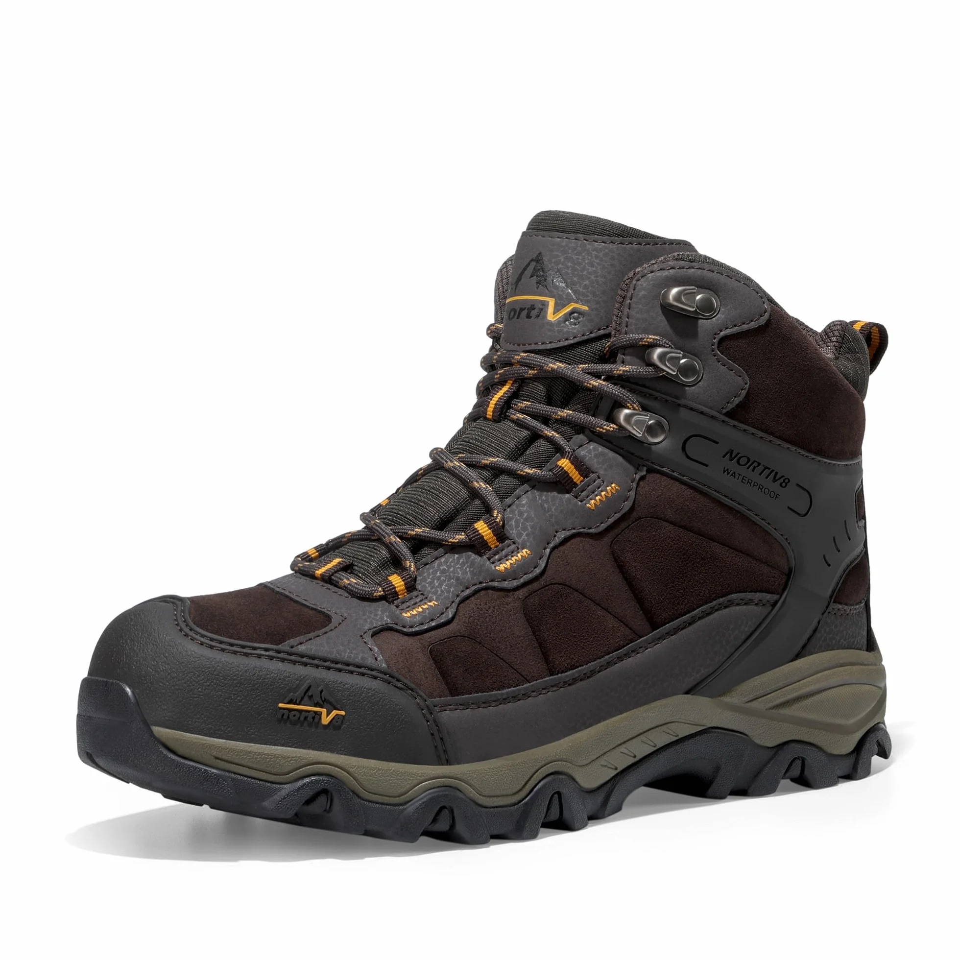 NORTIV 8 Męskie wodoodporne buty turystyczne outdoorowe Mid Trekking Backpacking Buty alpinistyczne JS19004M