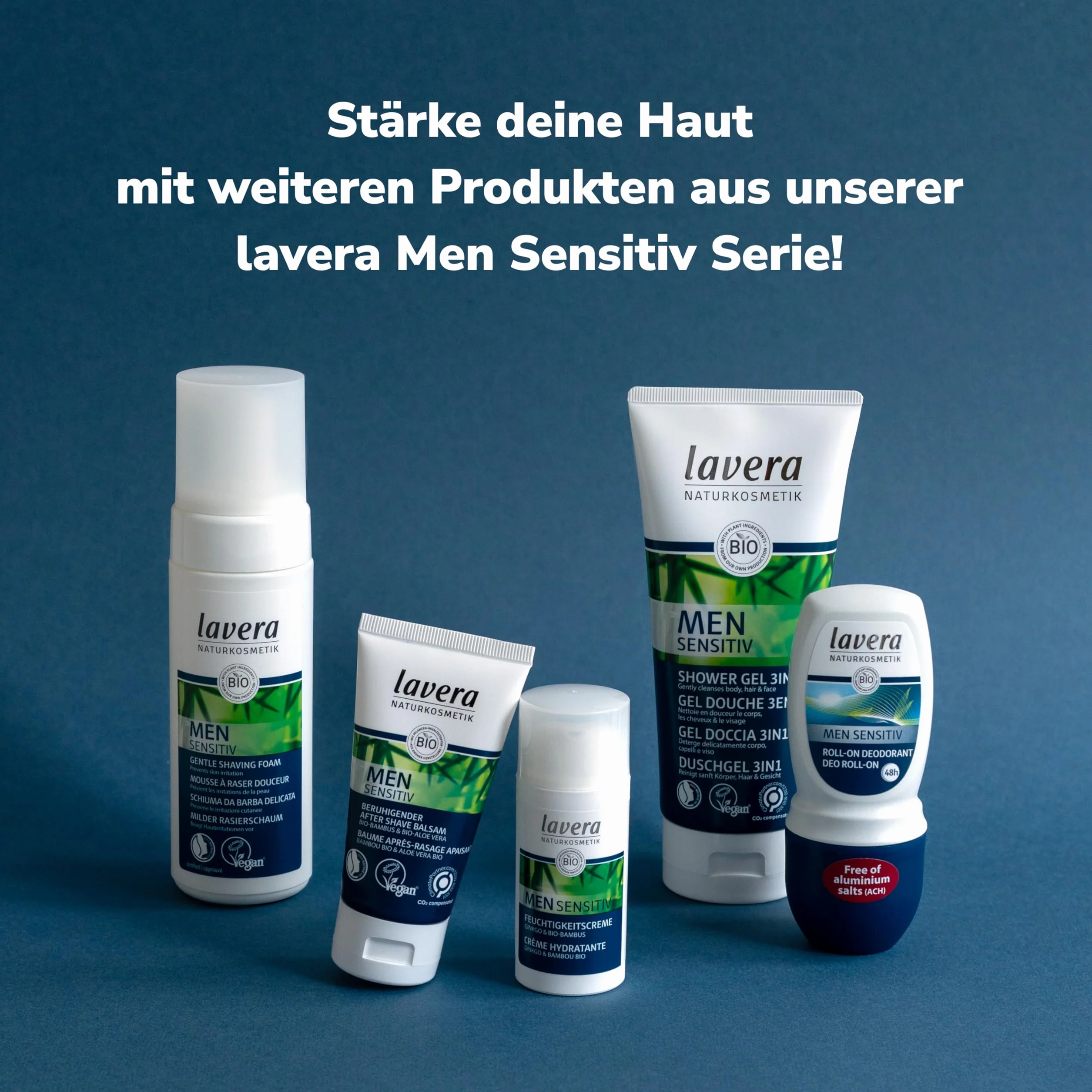 lavera Men sensitiv uspokajający balsam po goleniu – z bambusem organicznym i aloesem – zapobiega zaczerwienieniom skóry i uspokaja wrażliwą skórę po goleniu – naturalny kosmetyk – wegański – ekologiczny (1 x 50 ml)