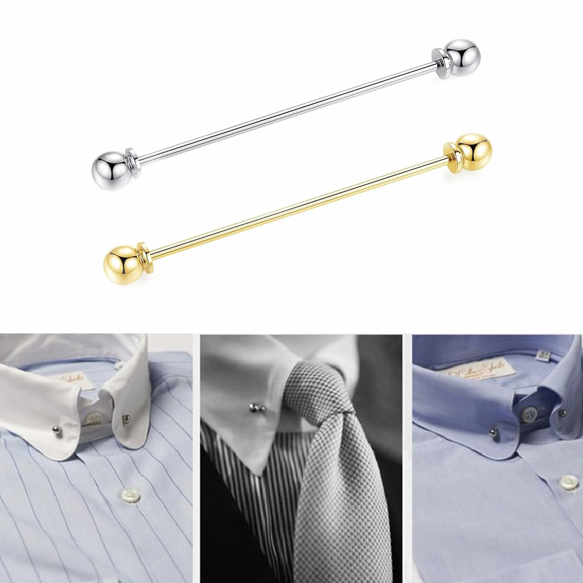 Spinka do krawata metalowa spinka do krawata srebrna męska kołnierz Pin Hezhou krawat klips pasek łańcuszek koszula kołnierz Pin garnitur broszka revers Pin do koszuli mężczyzn akcesoria kostium
