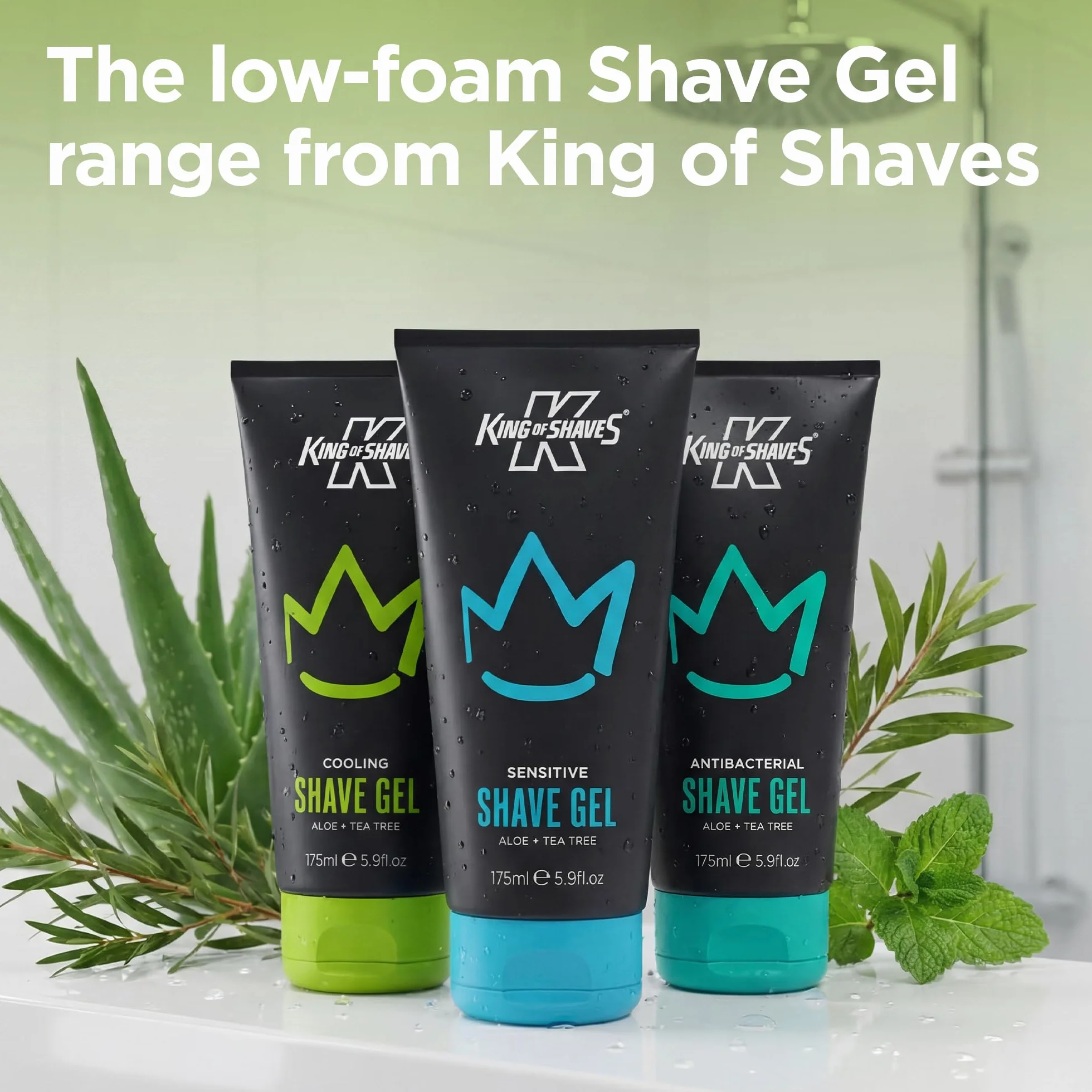 King of Shaves Chłodzący żel do golenia Aloes+drzewo herbaciane 175ml