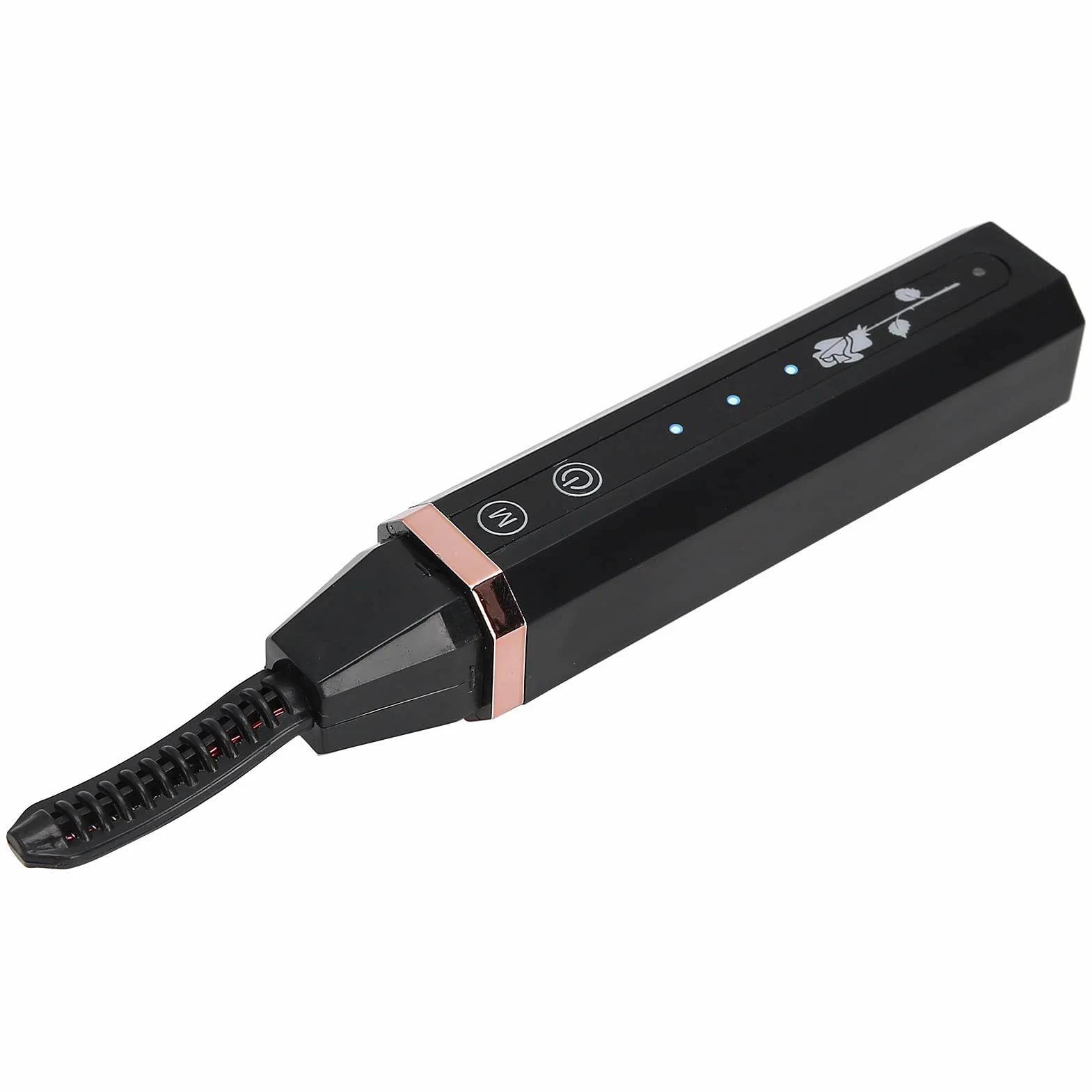 Zalotka do rzęs, szybkie nagrzewanie 5 V 2 W stała temperatura elektryczne zalotki do rzęs 280 mAh bateria dla urody(czarny)