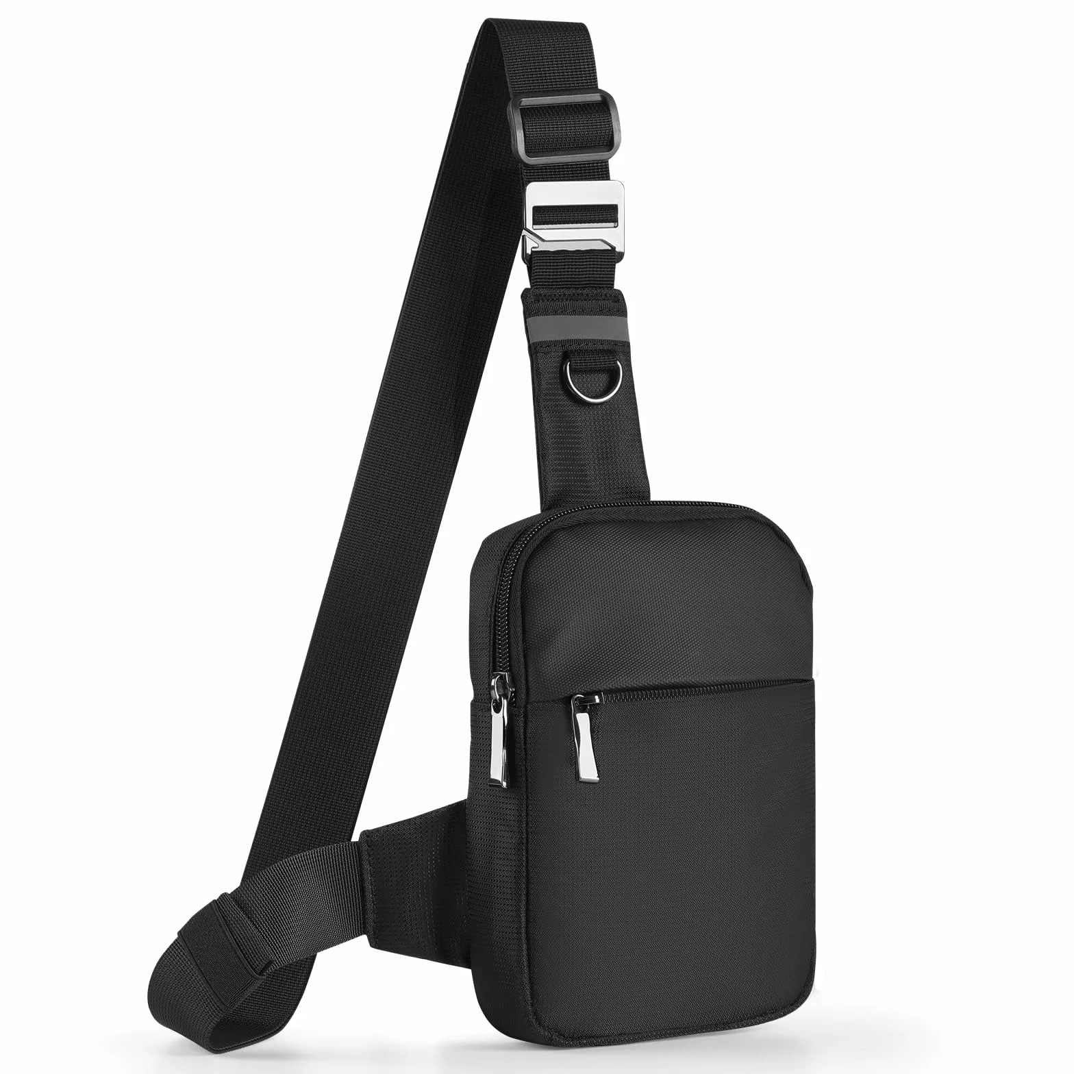 Sling Bag torba na ramię na klatkę piersiową dla mężczyzn i kobiet z blokadą RFID, torba na ramię, torba na klatkę piersiową, mała torba na podróż, na telefon, brzuch, sport, wędrówki, Lewe