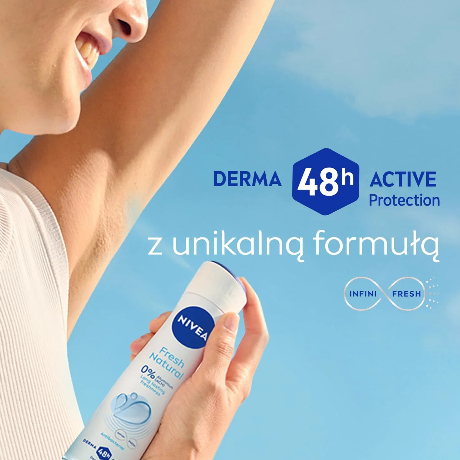NIVEA Fresh Natural 48 H Dezodorant w sprayu dla kobiet 150 ml