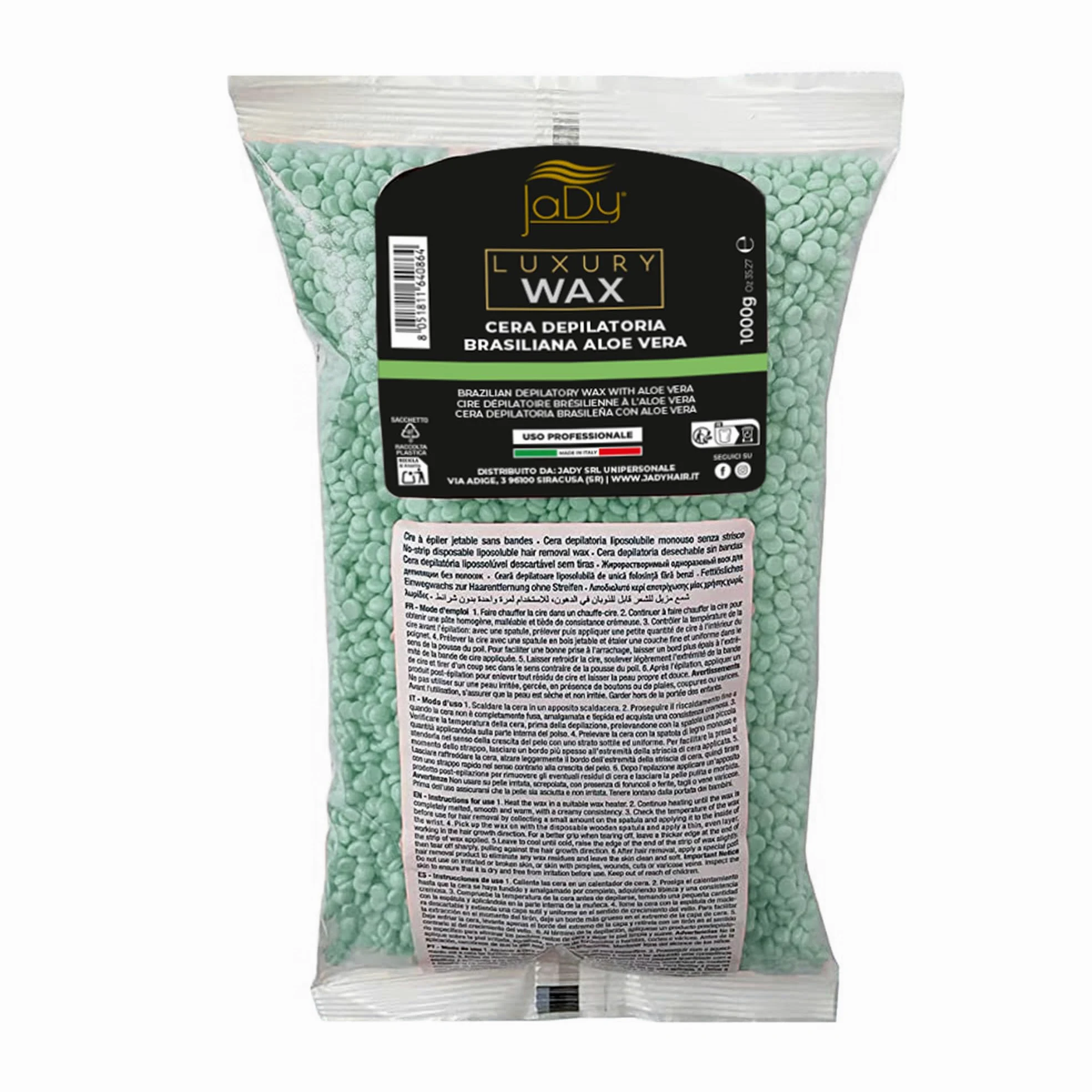 JaDy gorący wosk do depilacji bez pasków 1 kg aloesu